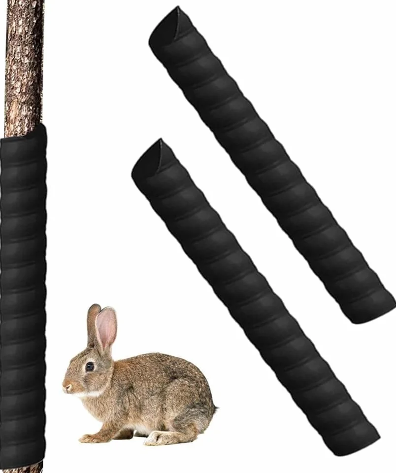 Lot de 6 protections pour tronc d'arbre, 2 tailles, noir