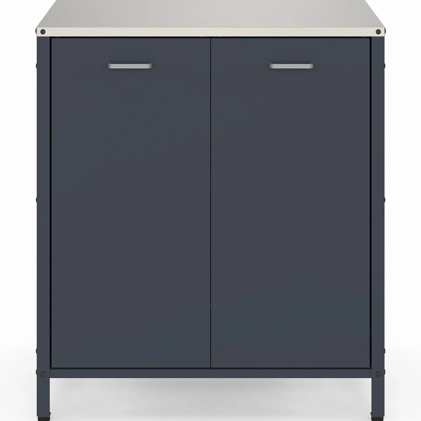 Meuble de Cuisine extérieure Pareo 2 Portes en Acier Gris Anthracite