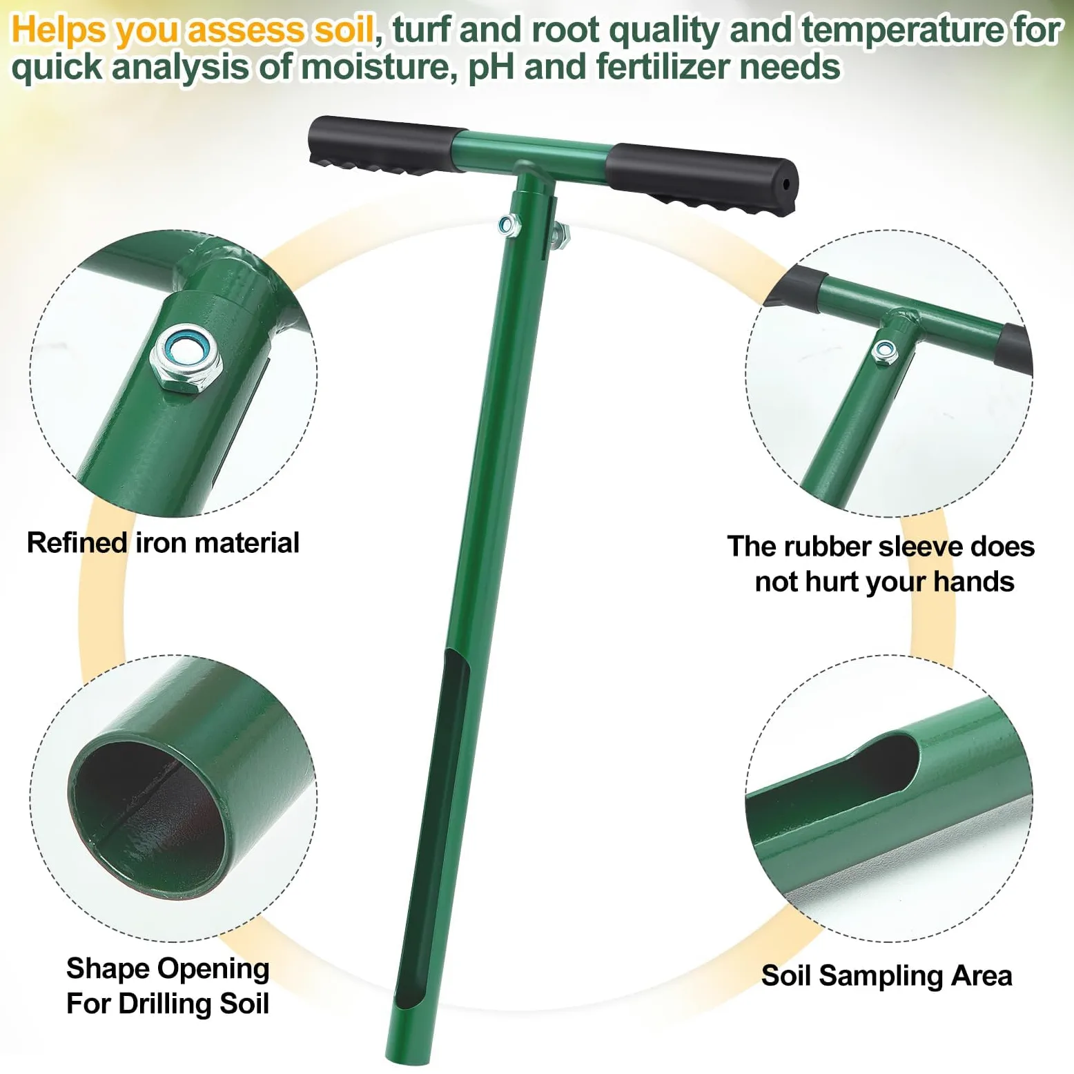 Outils de Jardin 4 pièces épandeur de Compost et de Mousse de Tourbe Ensemble d'entretien de la pelouse, épandeur de Compost 15,7 x 24, pour l'entretien de la pelouse et du Jardin