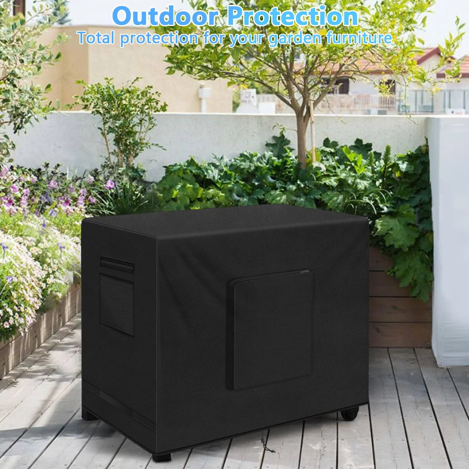 Housse de Protection pour Table à Manger étanche Tissu Oxford 600D 145 x 65 x 88 cm