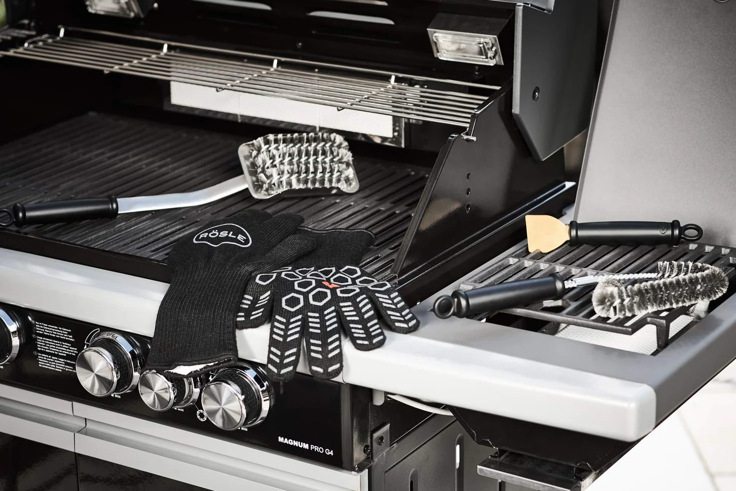 RÖSLE Racloir universel ScrapX grattoir barbecue lame laiton double fil