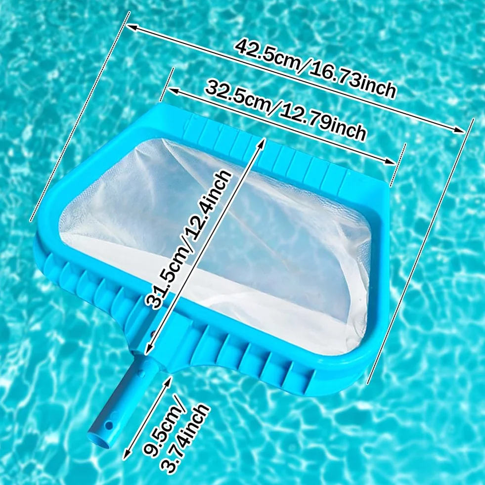 Épuisette de Piscine, Filet de Nettoyage, Écumoire pour Piscine Étang Spa, Accessoire Piscine (Vert)