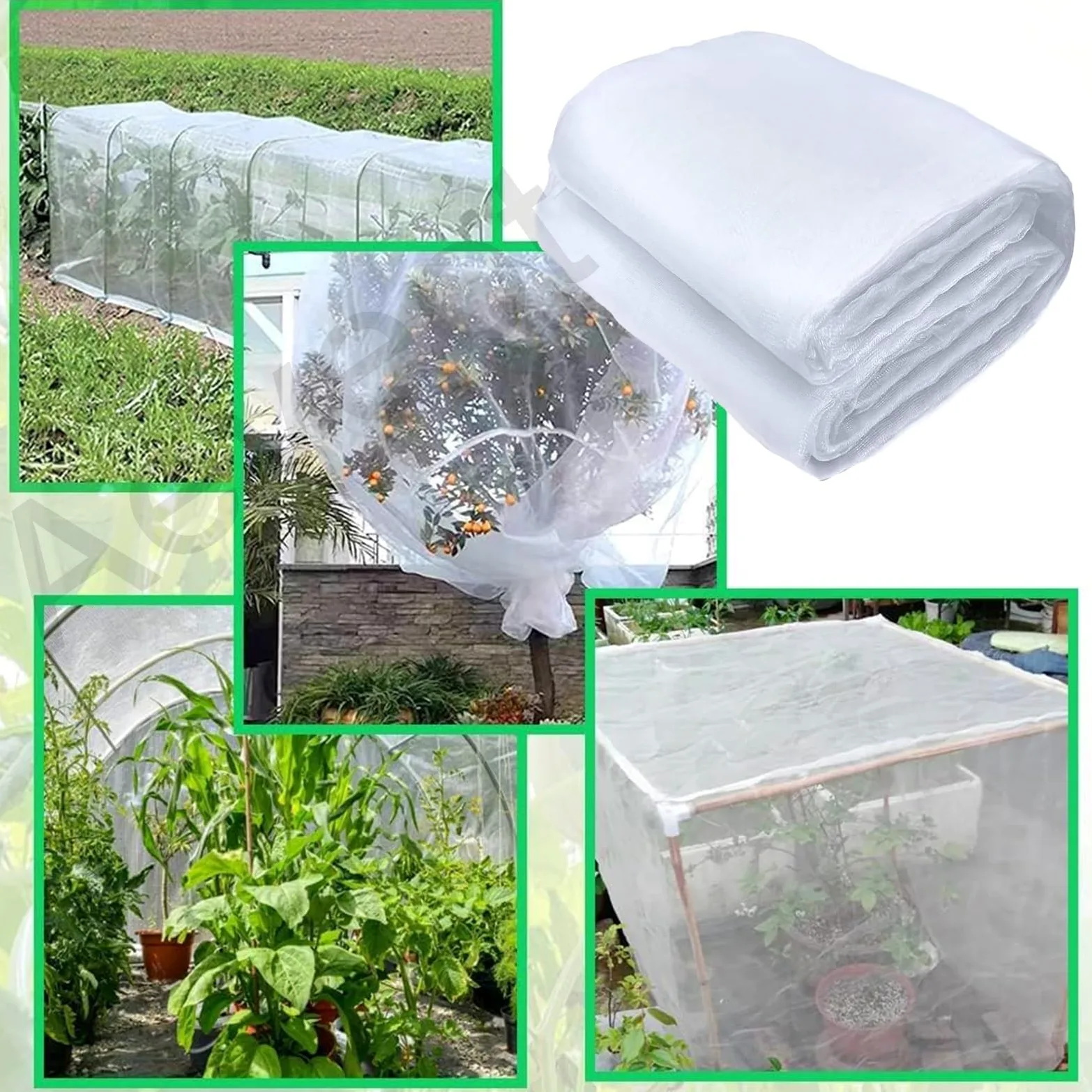 Filet Anti Grele Filet Anti Insecte Potager, Maille Fine Filet Anti Moustique, Filets pour Jardin pour la Protection des Plantes Légumes Fruits, Filet Anti-Insectes pour Fenêtre(5x10m)