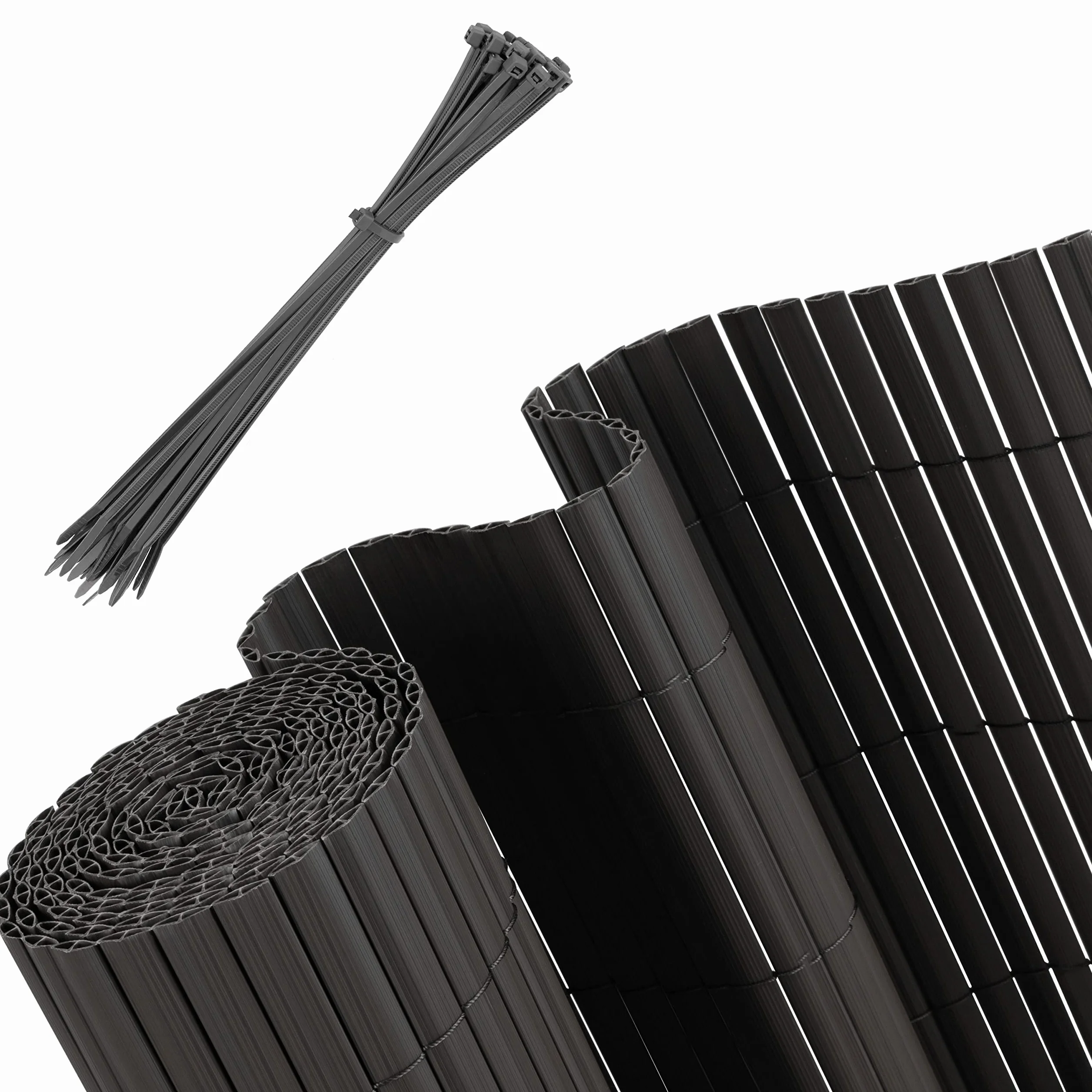 KESSER Pare-Vue PVC Clôture Revêtement Balcon Paravent Lames renforcées résistantes intempéries 80 x 300 cm