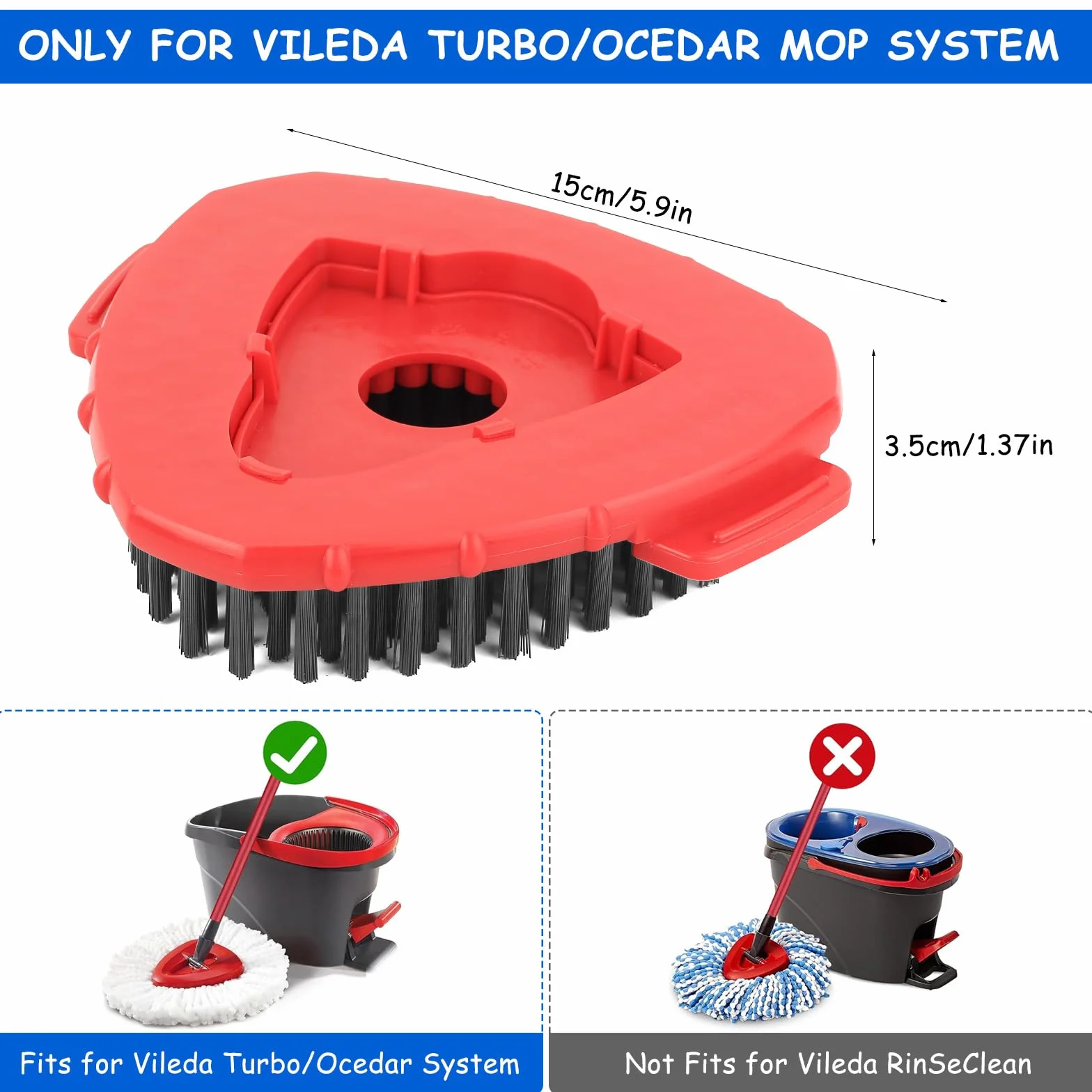 Têtes de Rechange pour Vileda Turbo, Brosse Serpillère Nettoyage Salle de Bain