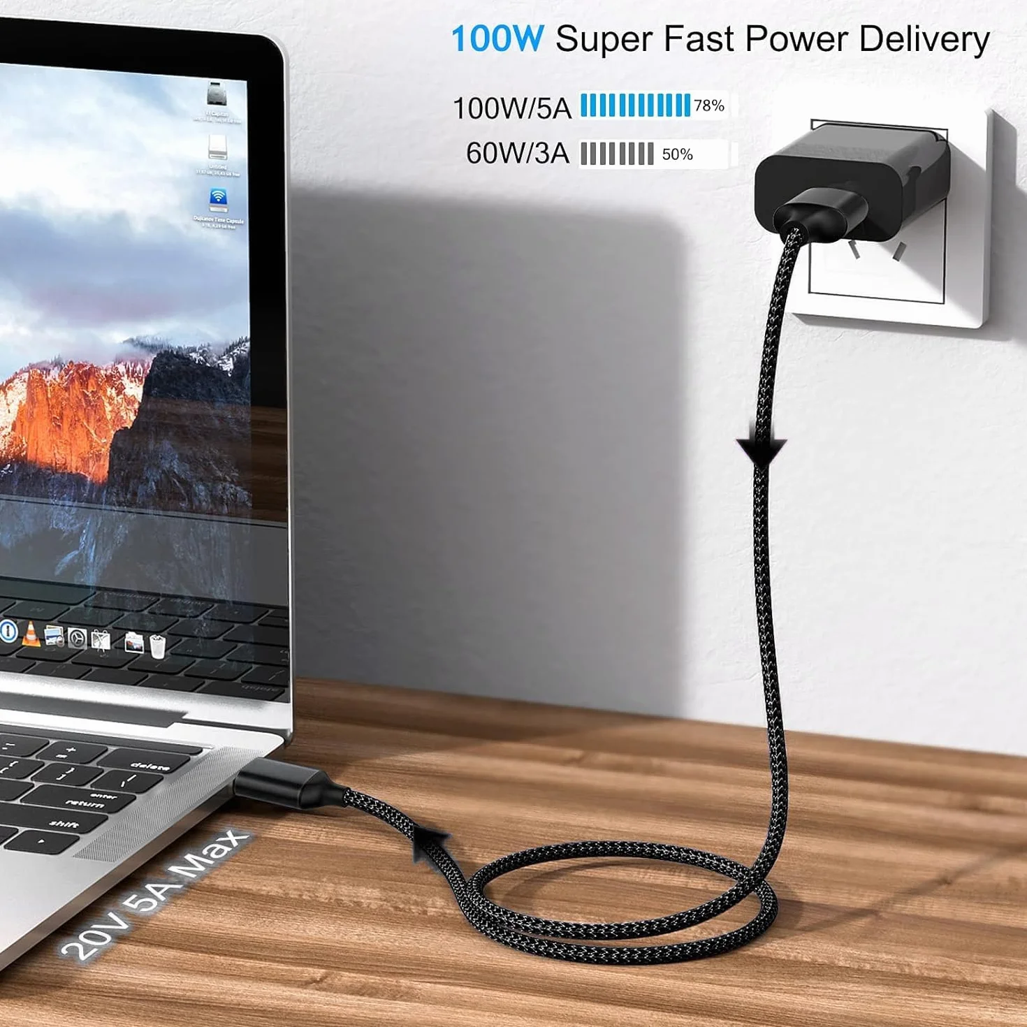 Câble USB C Lot de 3 1,8M Charge Rapide Type C pour Samsung Galaxy Google Pixel HTC Sony XZ Oppo