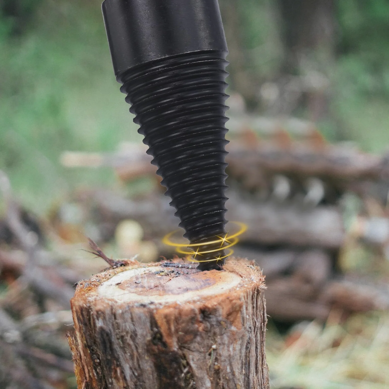 PATIKIL Fendeuse de bûches de bois de chauffage de 50 mm, forets électriques amovibles avec tige hexagonale pour la maison et l'extérieur
