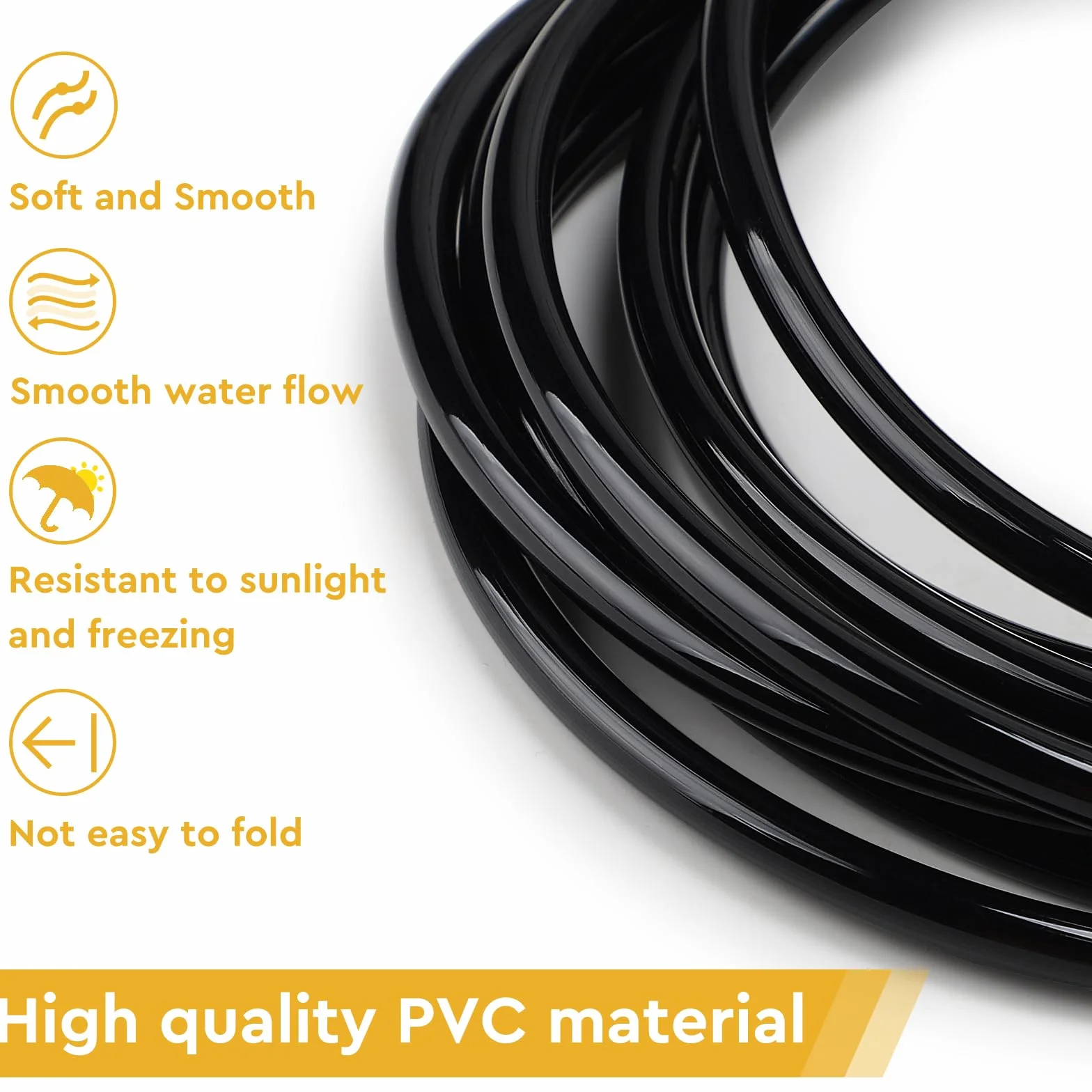 Tuyau d'Irrigation Goutte 4mm PVC Noir 10m Micro Drip Jardin