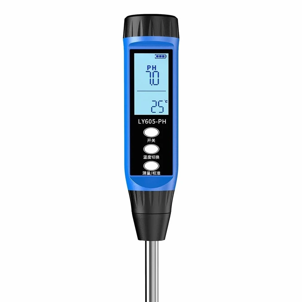 Testeur numérique de pH du sol, capteur d'humidité de haute précision pour jardin et ferme, écran LCD testeur avec compensation de température, outil de mesure rapide pour l'agriculture (605)