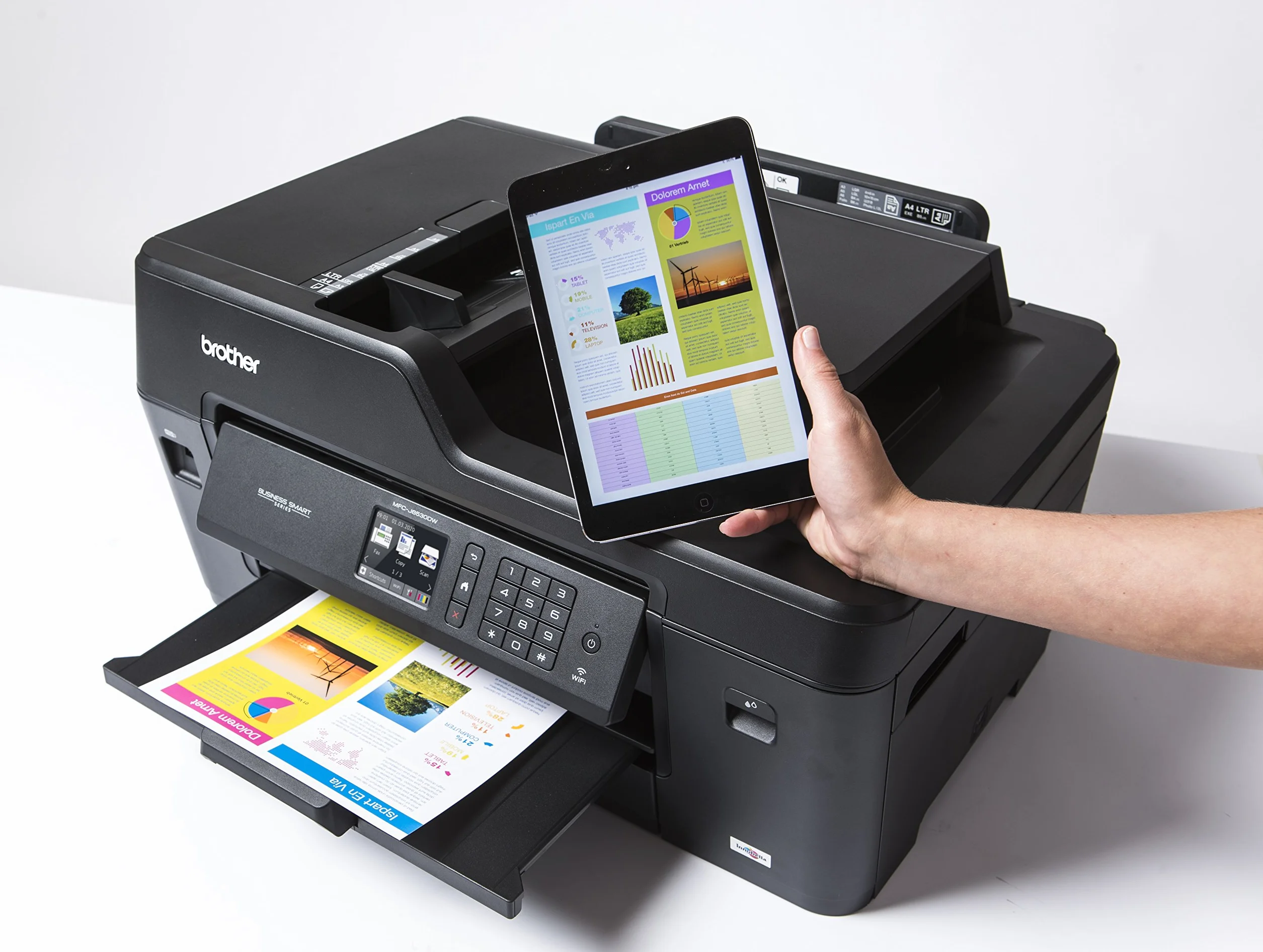 Brother MFC-J6530DW Imprimante Multifonction 4 en 1 Jet d'Encre A3 Recto-Verso Ethernet Wi-Fi