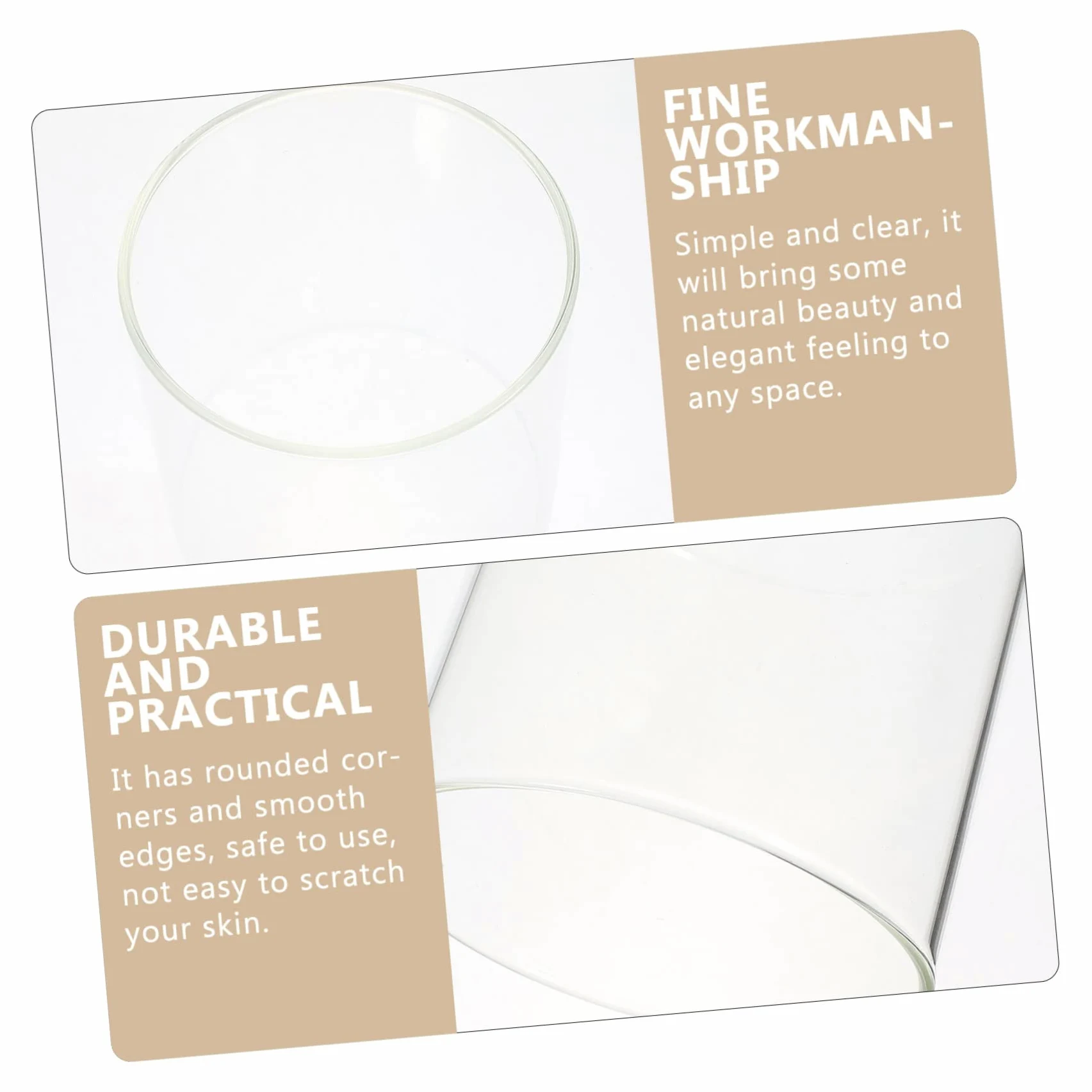 Toyvian 3 Pièces Lot de Vases Cylindriques Verre Transparent pour Compositions De Fleurs Et Aquarium Hydroponique