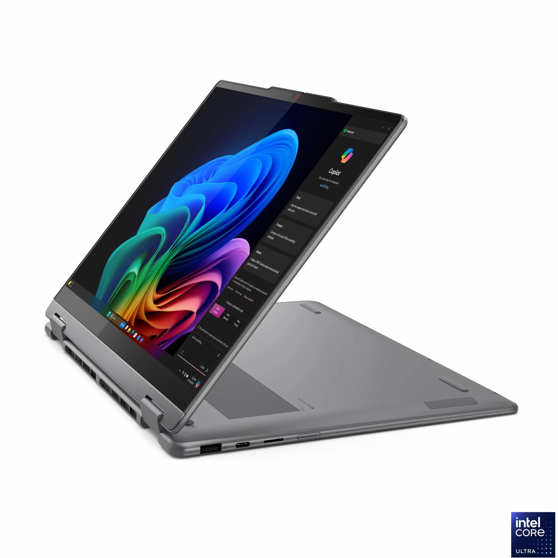 Lenovo Yoga 7 2-en-1 14ILL10 Ordinateur Portable 14" WUXGA OLED Tactile Intel Ultra 5 226V RAM 16Go SSD 512Go Intel Arc Windows 11 Clavier AZERTY Gris