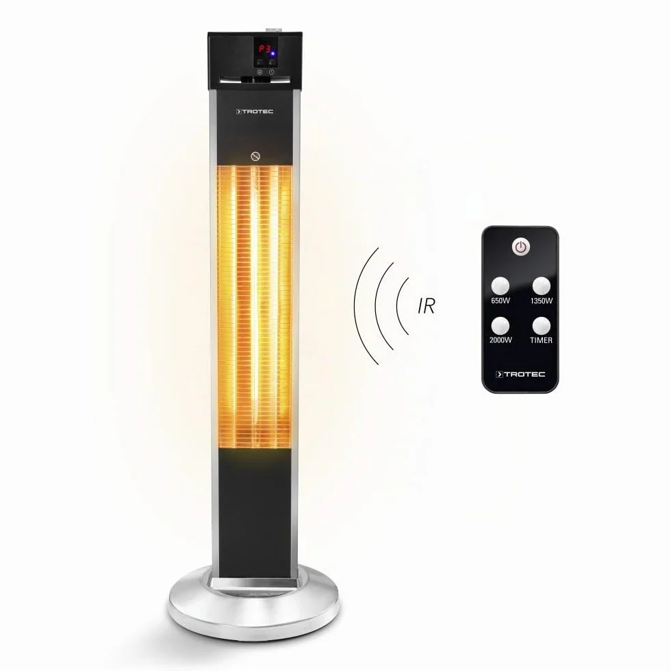 TROTEC Chauffage Radiant IRS 2000 E 2000W avec télécommande