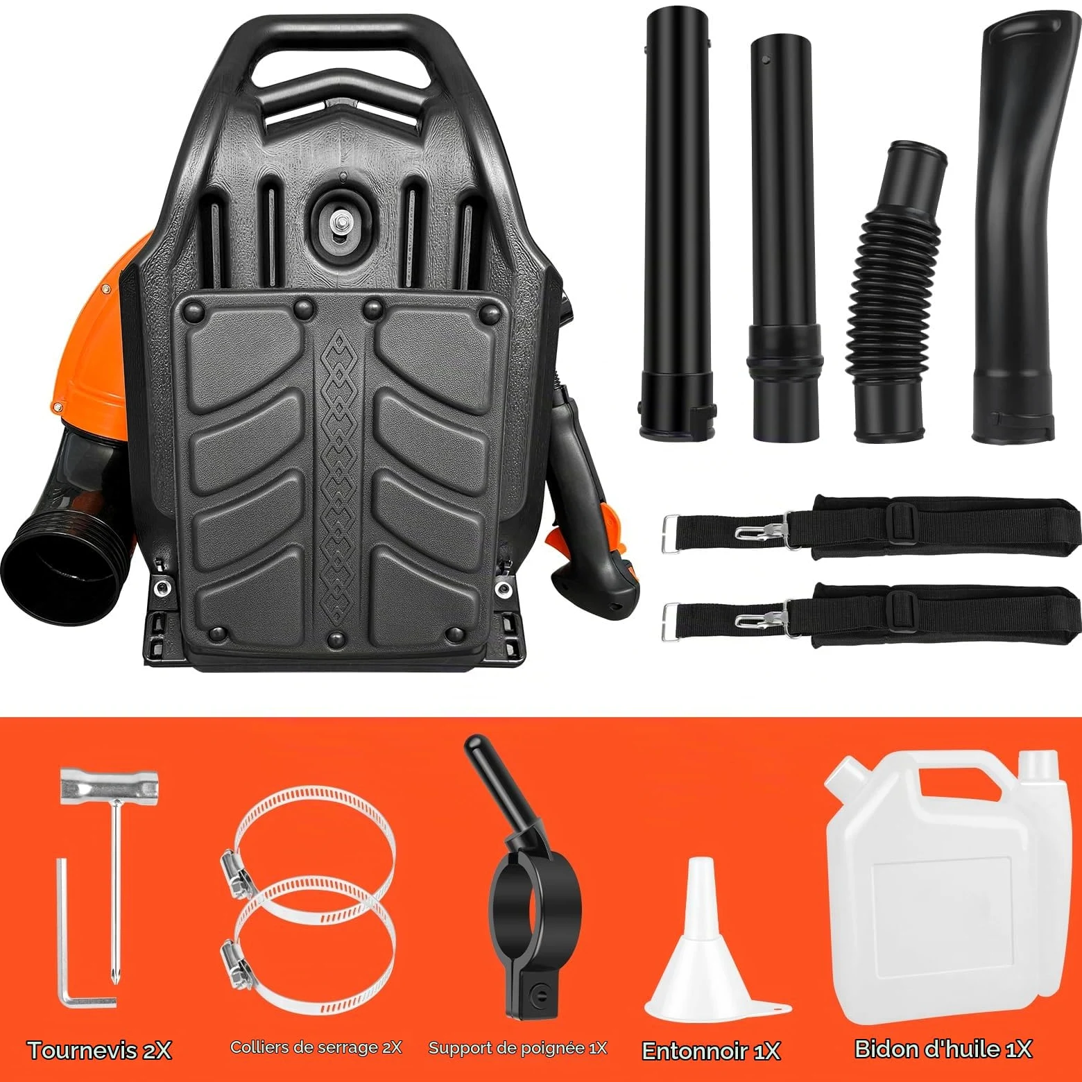 63cc Souffleur de Feuilles à Essence, Style Sac à Dos, ASUNCELL Vitesse de Soufflerie, Souffleur de Feuilles de Carburant sans Fil pour Patios, Gardens