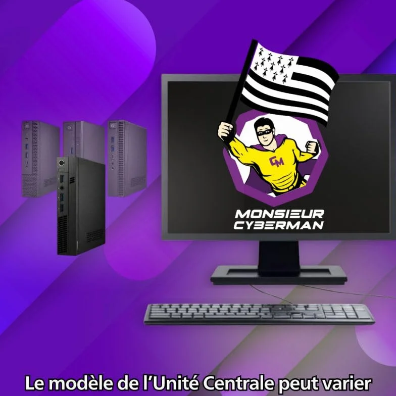 PC Ultra Mini Intel Core i5 Windows 11 Pro SSD 500Go RAM 16Go Wi-Fi Écran 22'' Ordinateur Bureau Compact Reconditionné