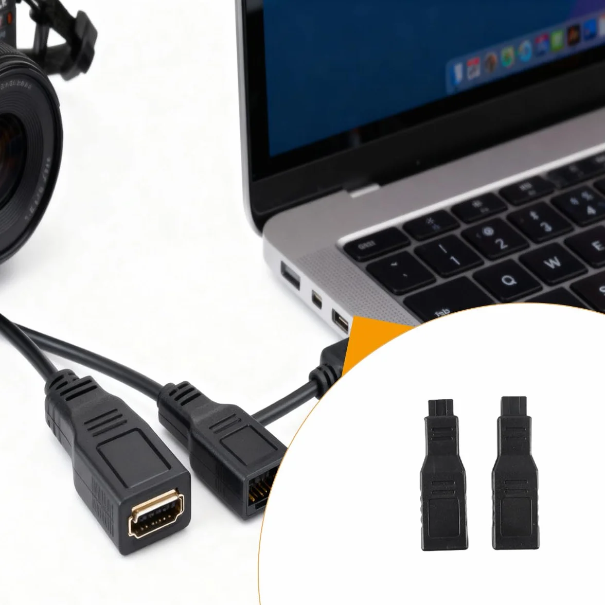 Adaptateur FireWire 400 Vers 800 9 Broches Femelle Vers 6 Broches Mâle FW 800 Mâle IEEE 1394 2 Pièces