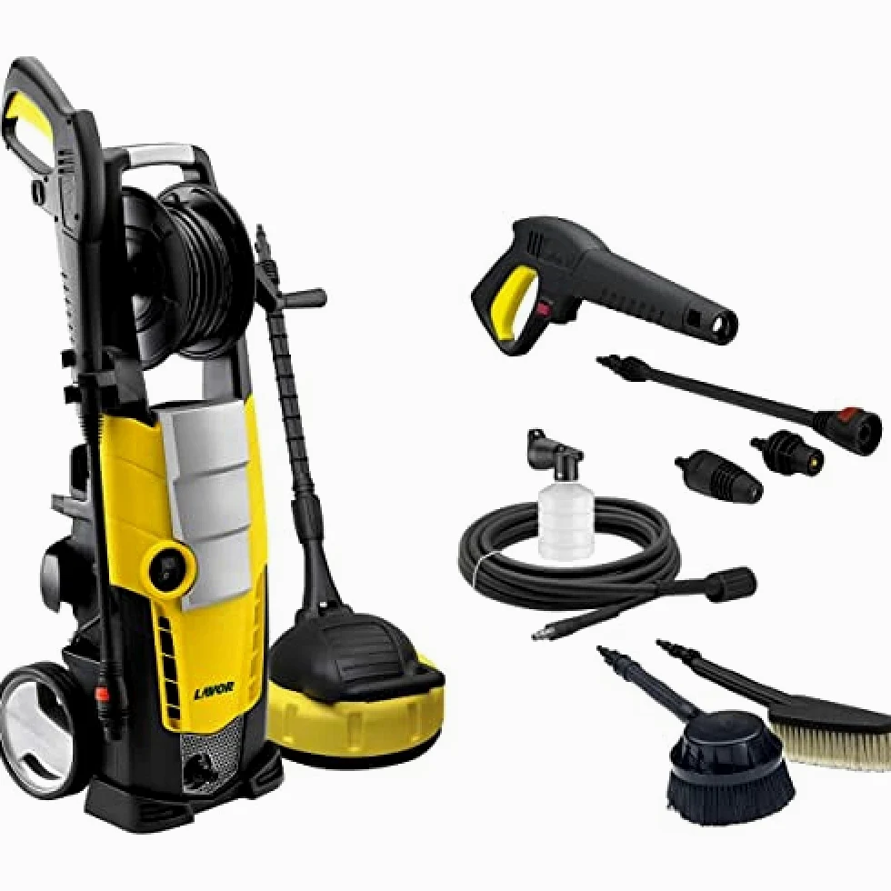 Lavor Nettoyeur Haute Pression Eau Froide Galaxy 160 avec Enrouleur, Deus Brosses et Accessoire Lave-sols, Pression 160 Bar Max, Débit 510 l/h Max