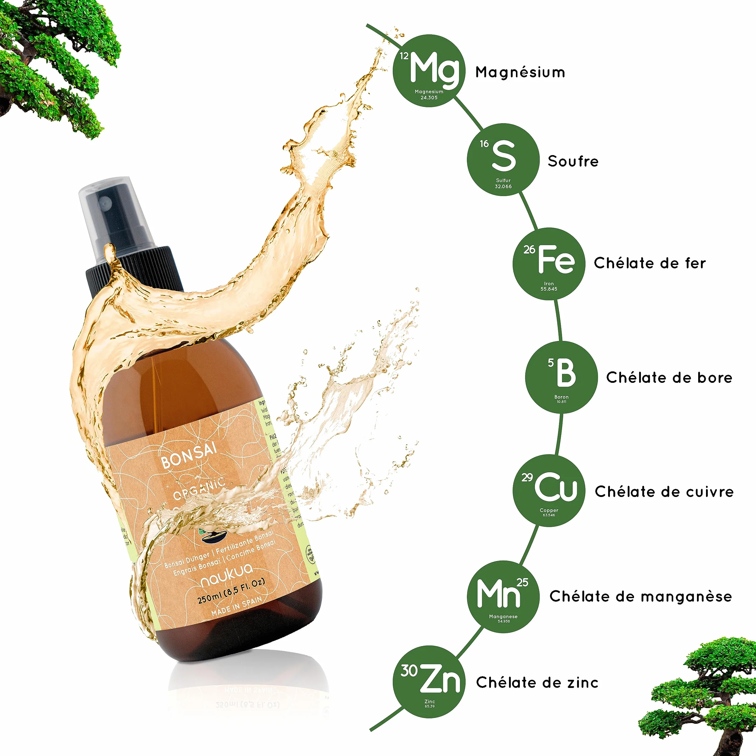 Engrais Liquide Bio pour Bonsaïs 100% Naturel Spray Prêt à l'emploi 250ml