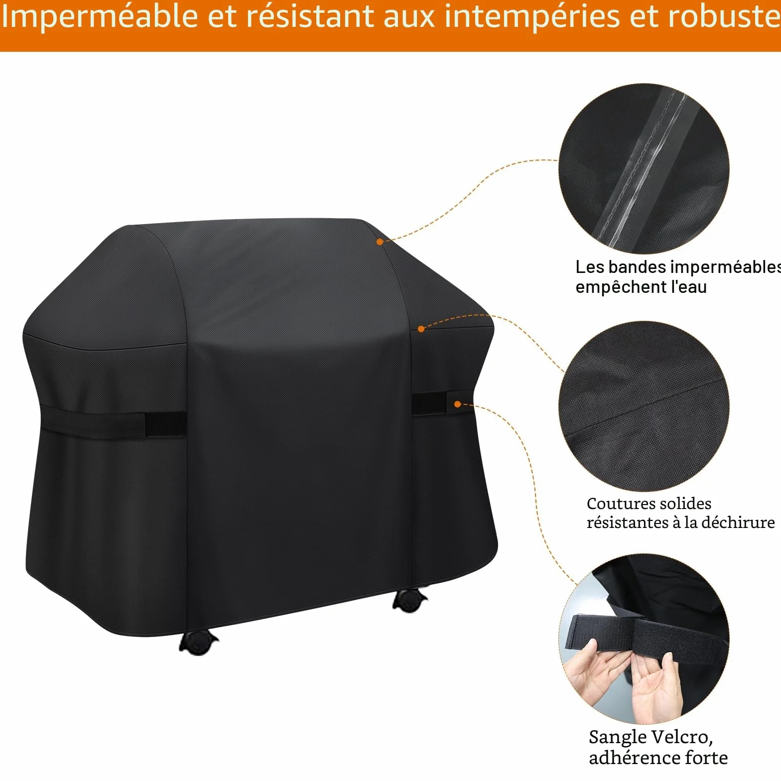 Weber Spirit série 300 Housse Barbecue Exterieur 132cm Imperméable Protection Étanche E310 E315 E330