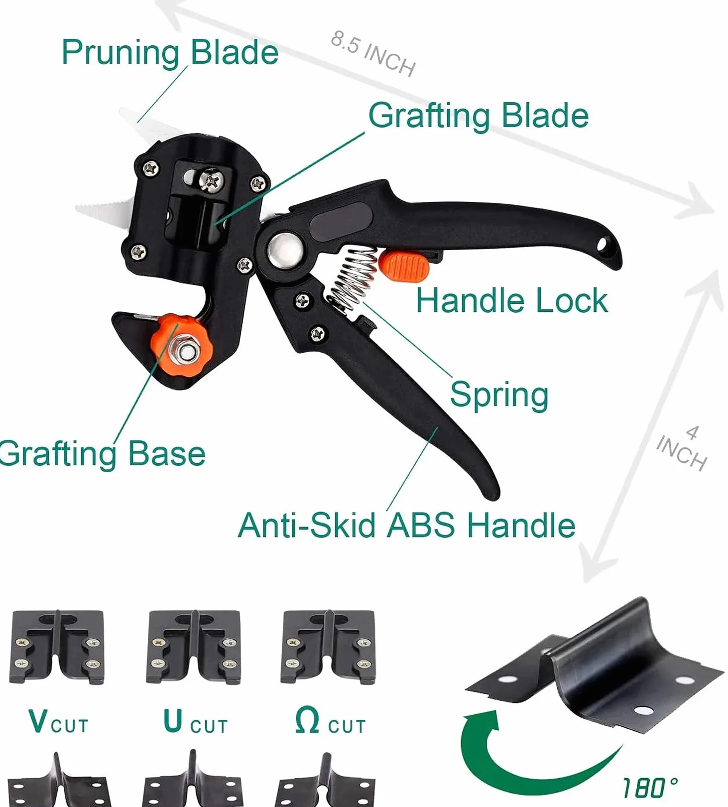 Greffage Outil Kit, Jardin Sécateur Ensemble Y Compris Lames De Rechange, Greffage Couteau, Greffage Bandes, Les Étiquettes des Plantes et Jardin Clips, Parfait pour Arbres Fruitiers Greffage