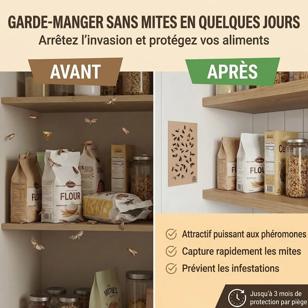 Pestmatic Piège à Mites Alimentaires Pack Eco 10 Unités Phéromone Puissante
