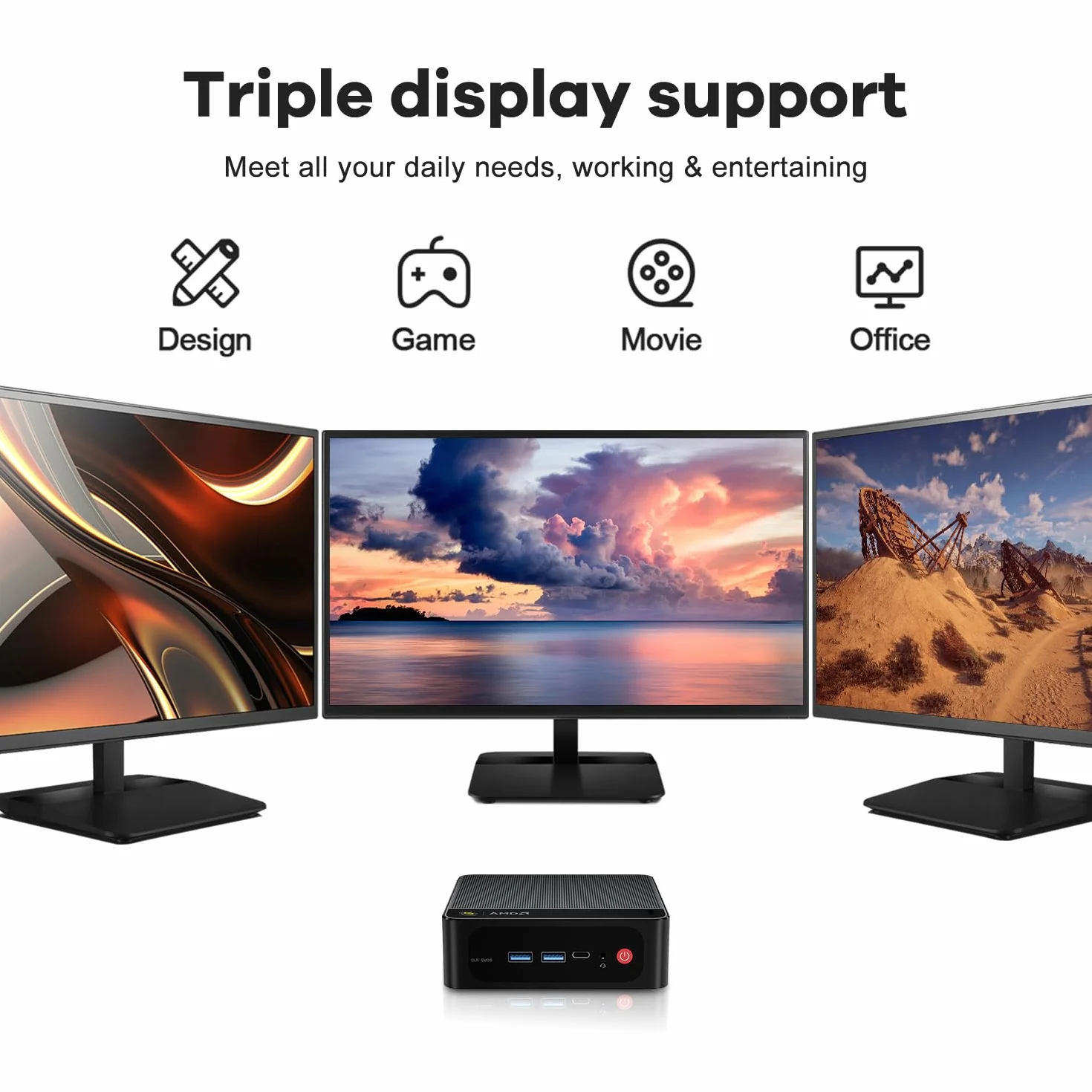Beelink SER5 Pro Mini PC AMD Ryzen 5 5625U 16 Go RAM DDR4 480 Go SSD WiFi 6 BT5.4