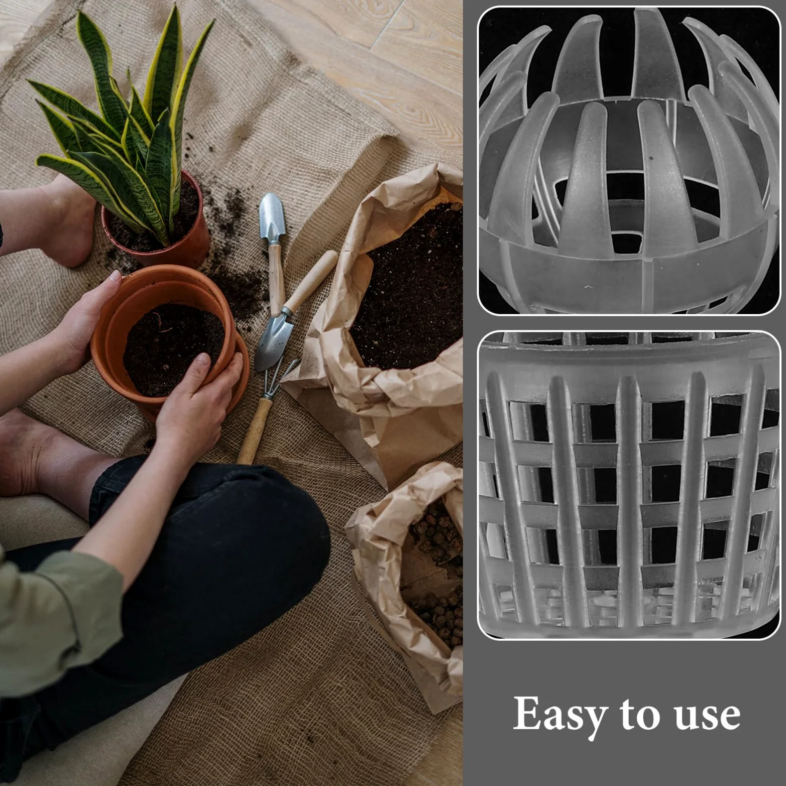 Boîte à Engrais en Plastique pour Bonsaï, 15 Pièces, Blanc | Panier à Couvercle pour Fertilisant, Usage Plantation et Bonsaï, Réutilisable, Limite les Pertes