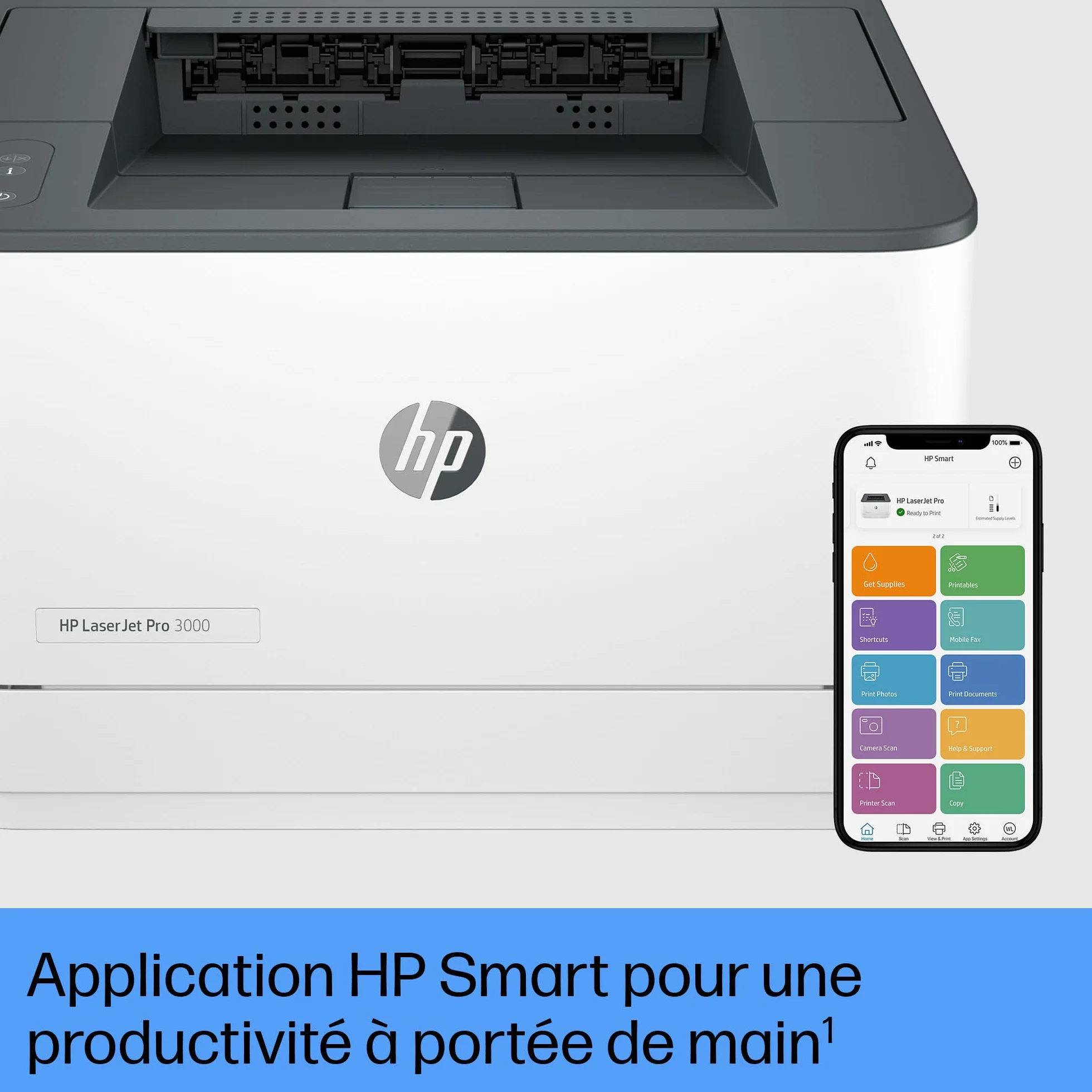 HP LaserJet Pro MFP 3002dw Imprimante monofonction A4 Recto/Verso Automatique Noir et Blanc 33 ppm Wi-Fi Ethernet