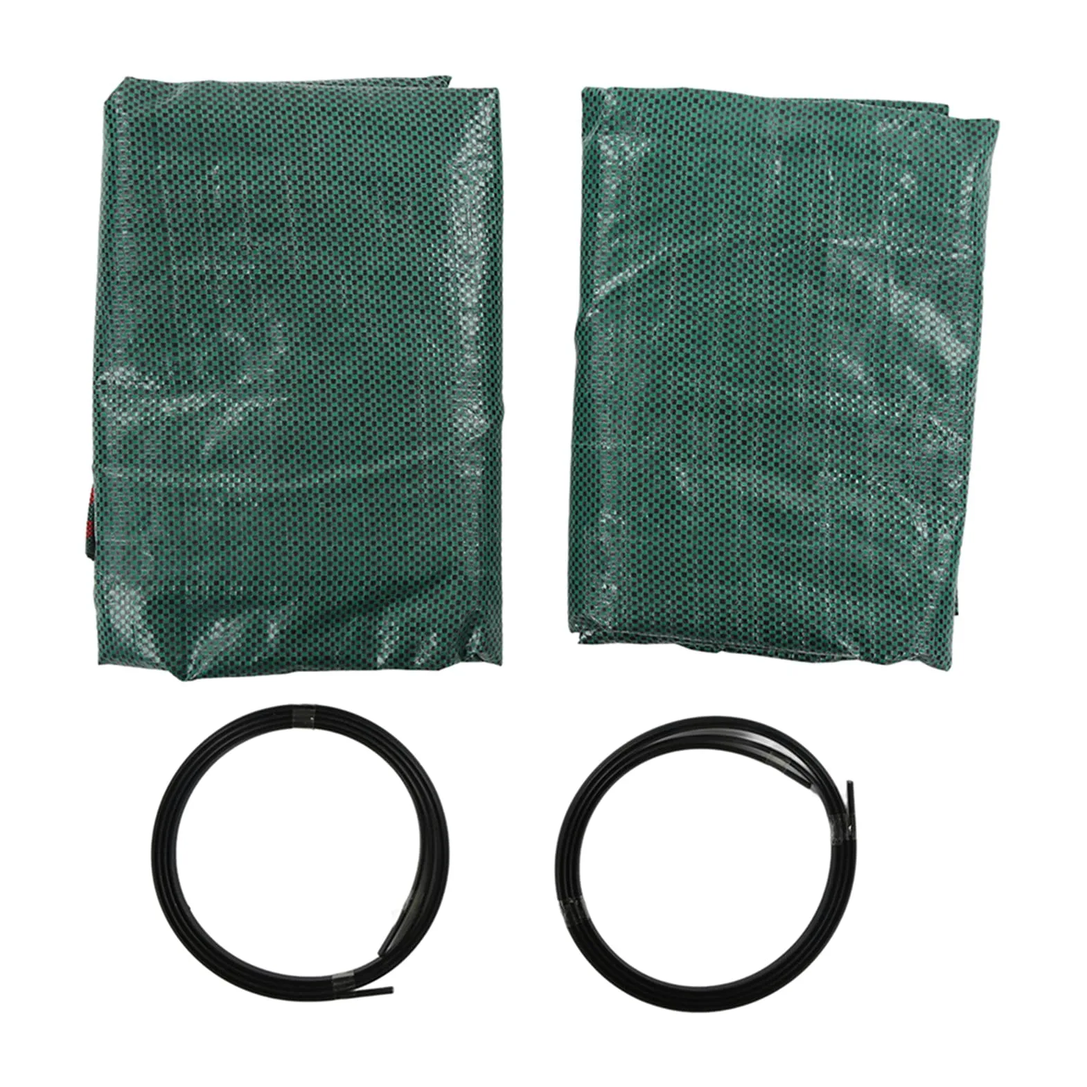 Sacs de déchets de jardin verts réutilisables, 2 pièces, Anti-Corrosion, résistant à la chaleur, sac de collecte de feuilles avec poignée (120L/32Gal 45x76cm /17,7x29,9 pouces)