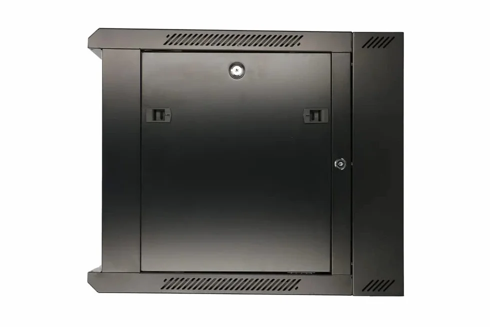 Extralink Baie de Brassage 19 Pouces 12U Armoire réseau 600mm Profondeur Porte Verre trempé Noir