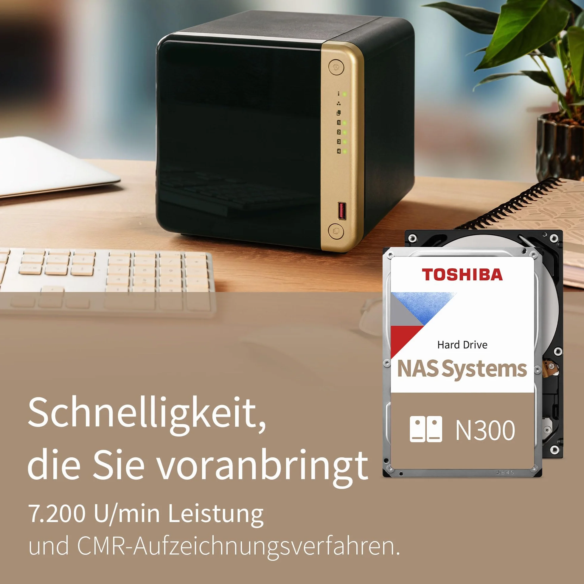 Toshiba 8.9cm 3.5" 4TB SATA3 NAS N300 7200RPM Interne en Vrac