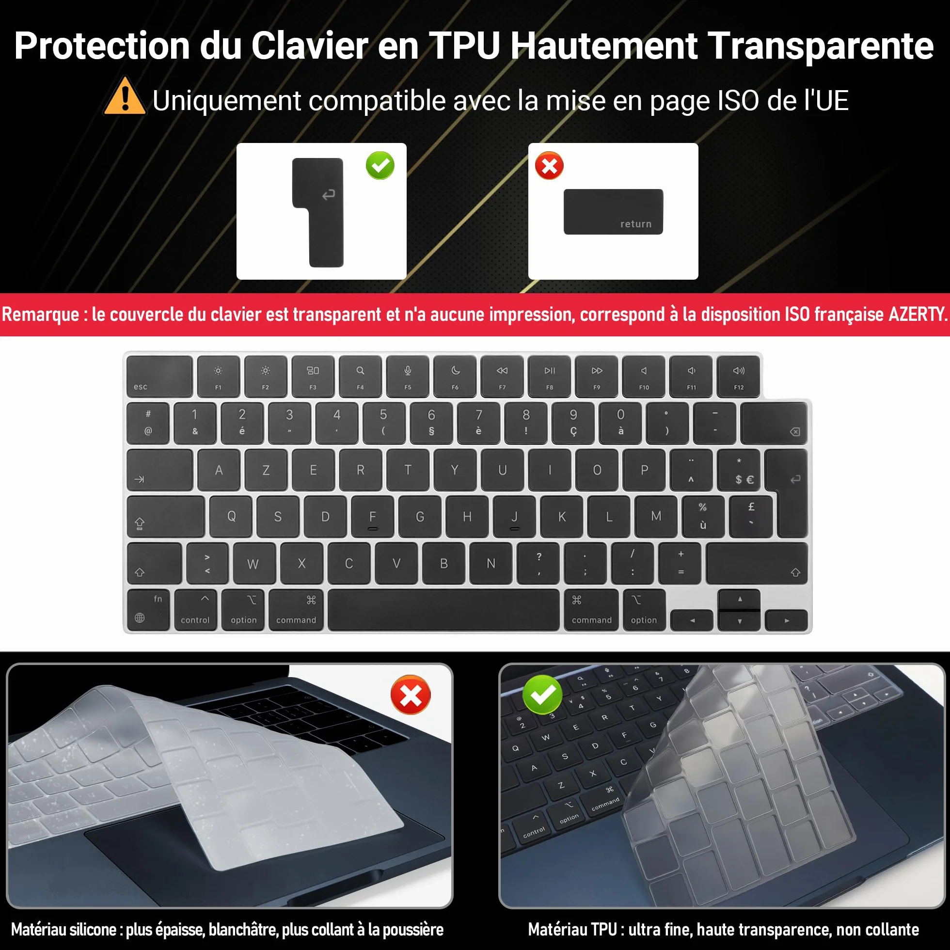 TECOOL Coque Ultrafine MacBook Air 15 Pouces M5 M4 M3 M2 2023-2026 A3448 A3241 A3114 A2941, Anti-Traces Plastique Givré, Bleu Minuit