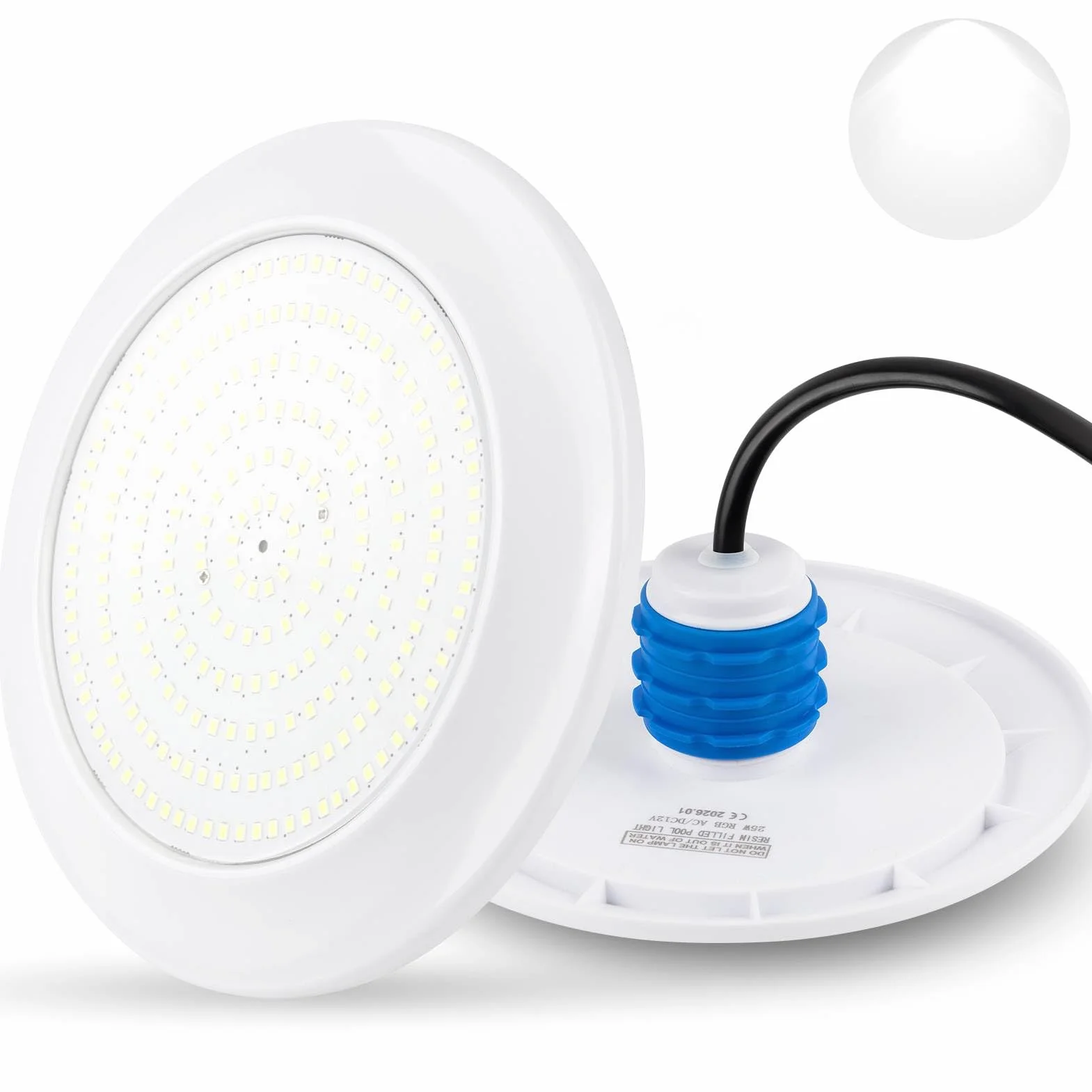 Projecteur LED Piscine Par56 20W IP68 12V 5500-6500K Blanc Froid