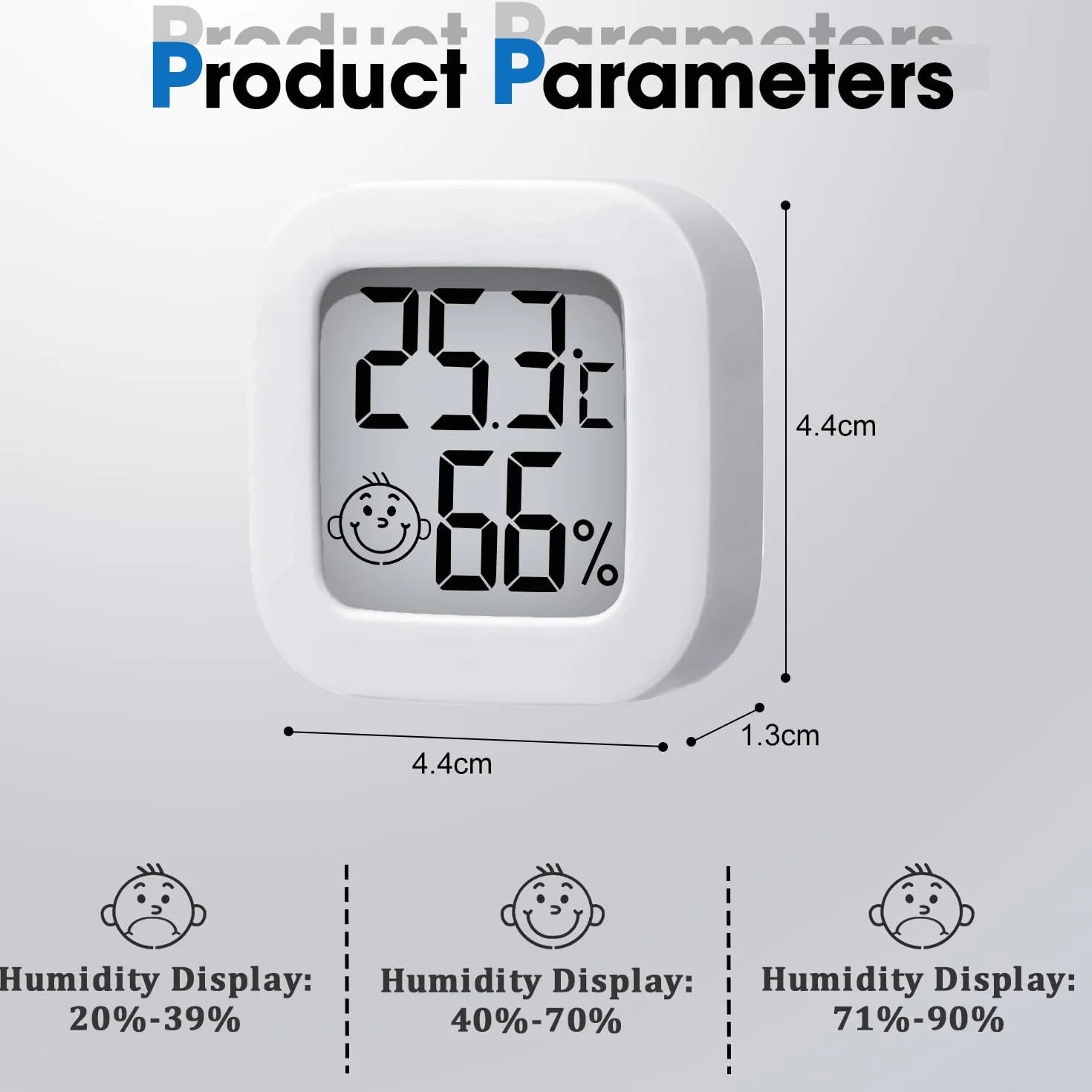 PAIRIER 4 pièces Thermomètre Hygromètre Intérieur LCD Mini