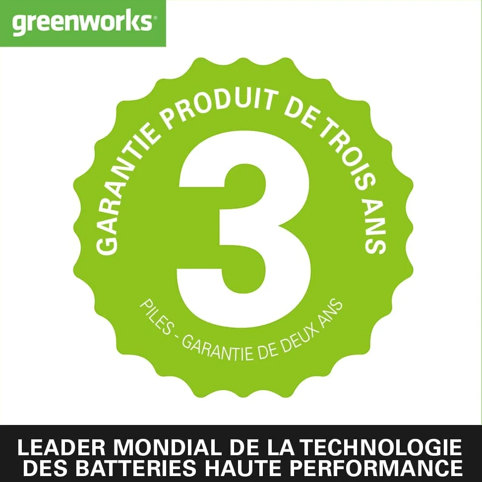 Greenworks Pistolet nettoyeur à pression sur batterie G24PWK4 (Li-Ion 24V, puissance moteur 300 Watt, pression 24 bar, débit 180 l/h, buse à 5 positions, tuyau de 6m,avec 4Ah batterie et chargeur)