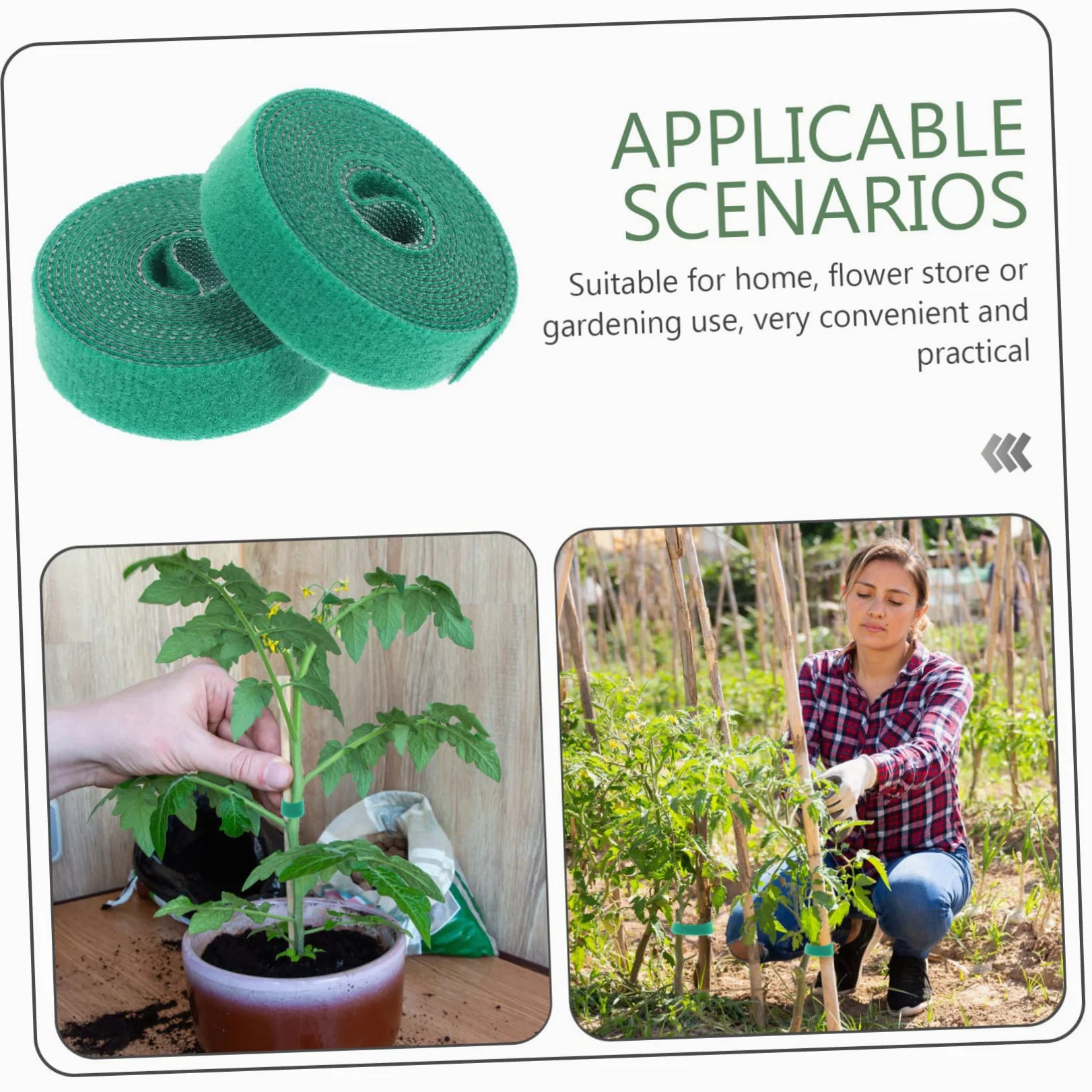 INOOMP 10pièces Ruban De Liaison pour Plantes Réutilisable Ajustable Support De Croissance pour Jardinage Chacun