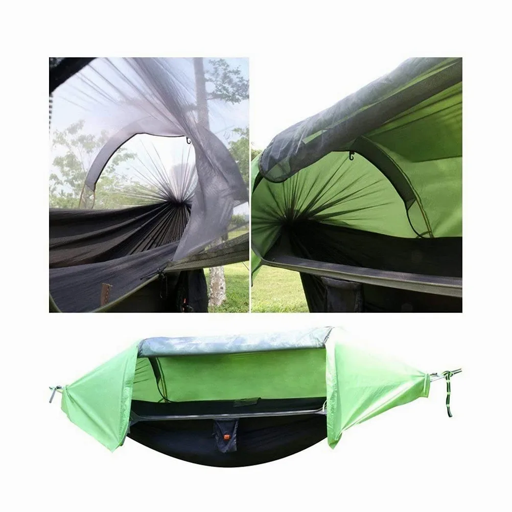 hamac de camping Tente de hamac de camping haut de gamme, hamac portable en nylon de parachute, voyage de sac à dos compact, équipement de plein air Convient pour les voyages, la plage, le jardin