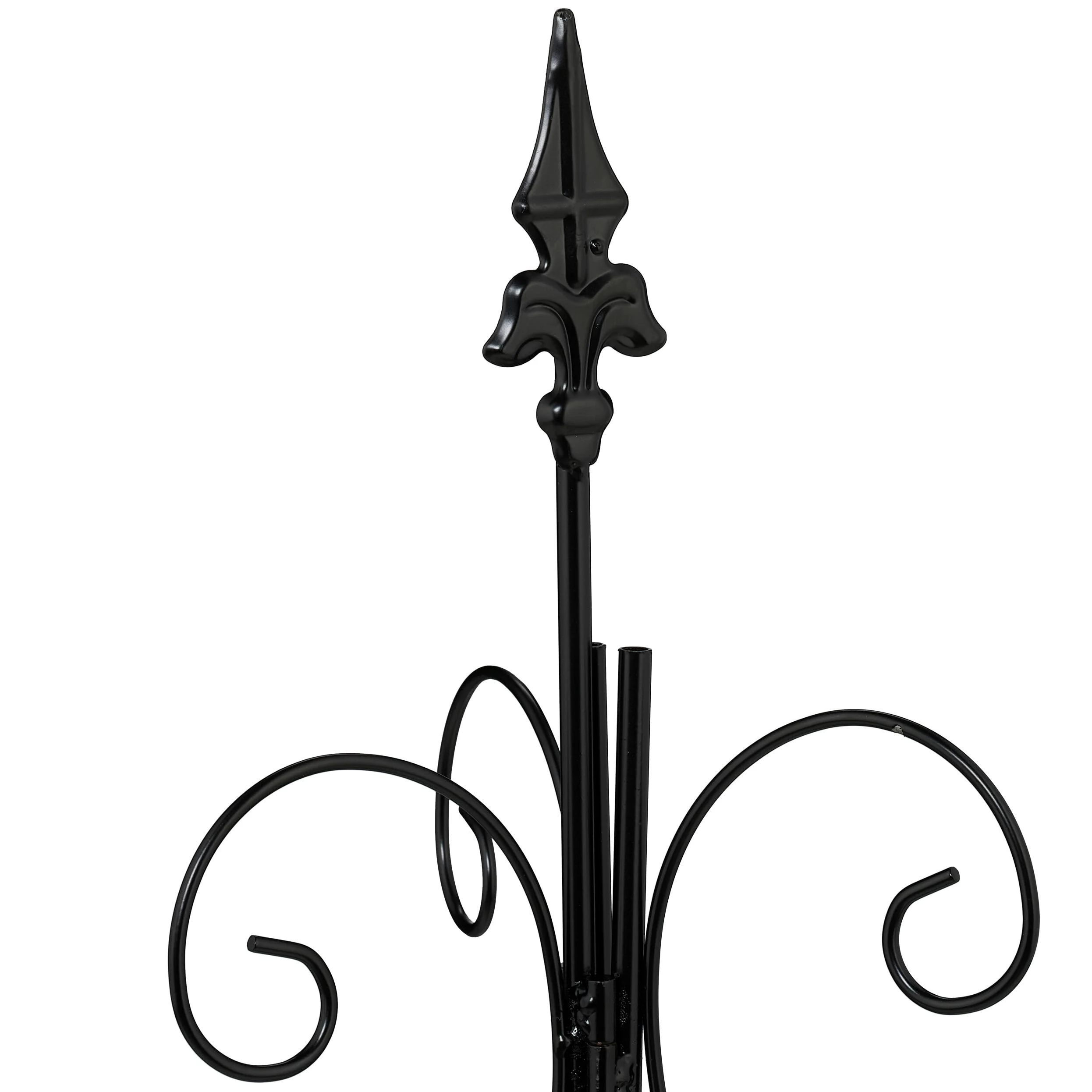 Relaxdays Tuteur à Plantes, en métal, Support Non Fixe, H x L x P : 125 x 43 x 43 cm, pour Le Jardin, Noir