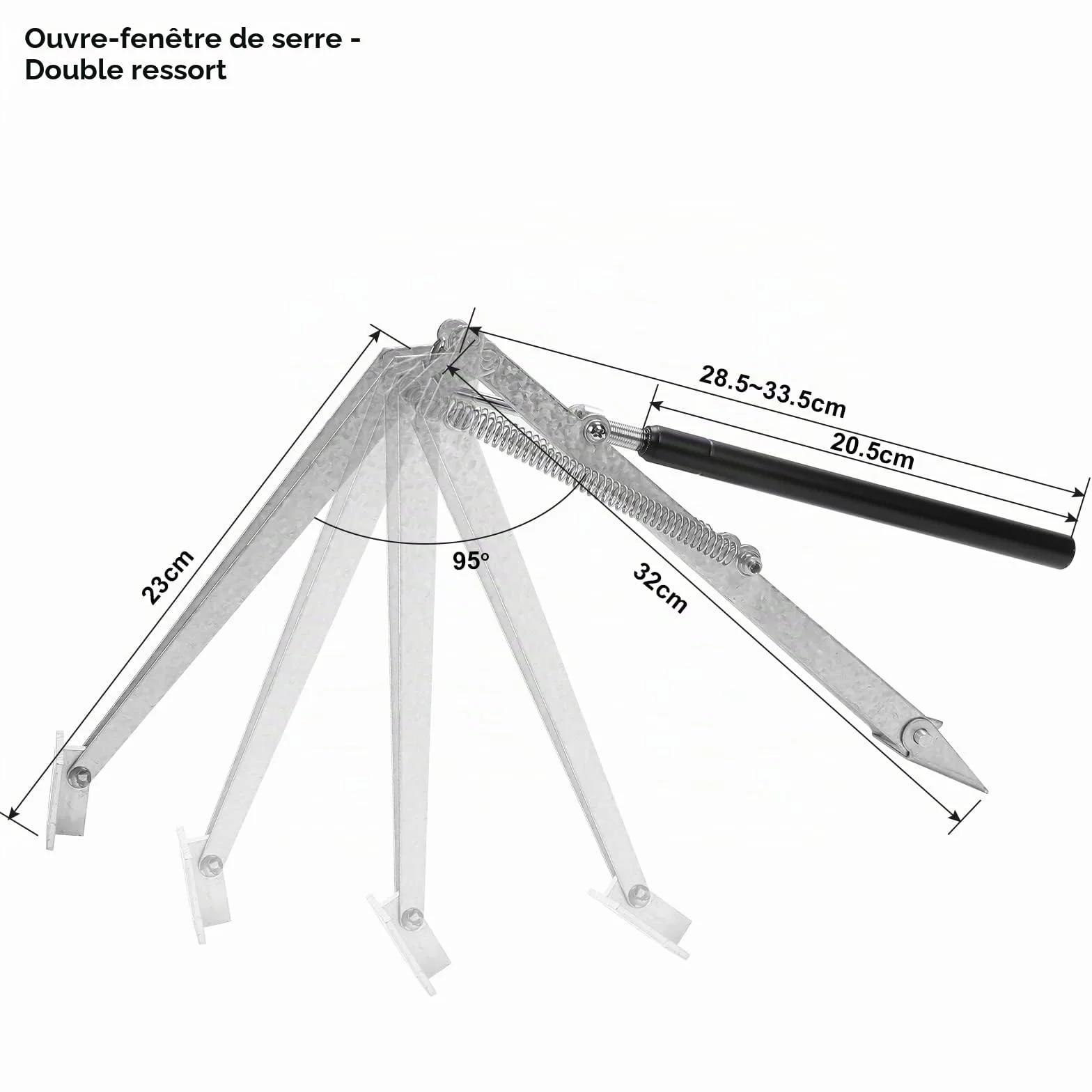 Ouvre-fenêtre automatique pour serre 14 kg 45 cm