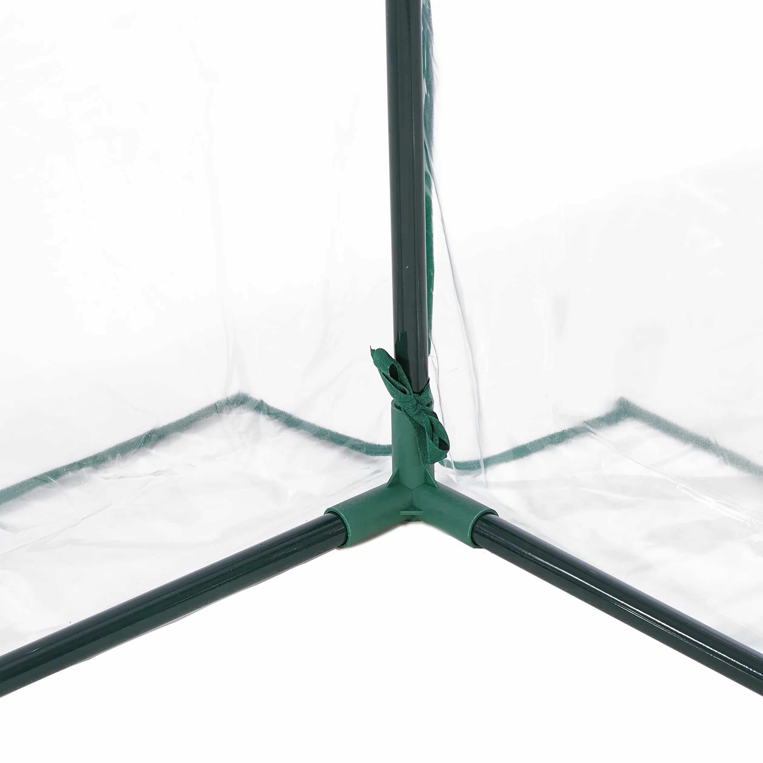Relaxdays Serre, bâche en PVC, HLP : 170 x 130 x 75 cm, praticable avec Porte, Transparent/Vert