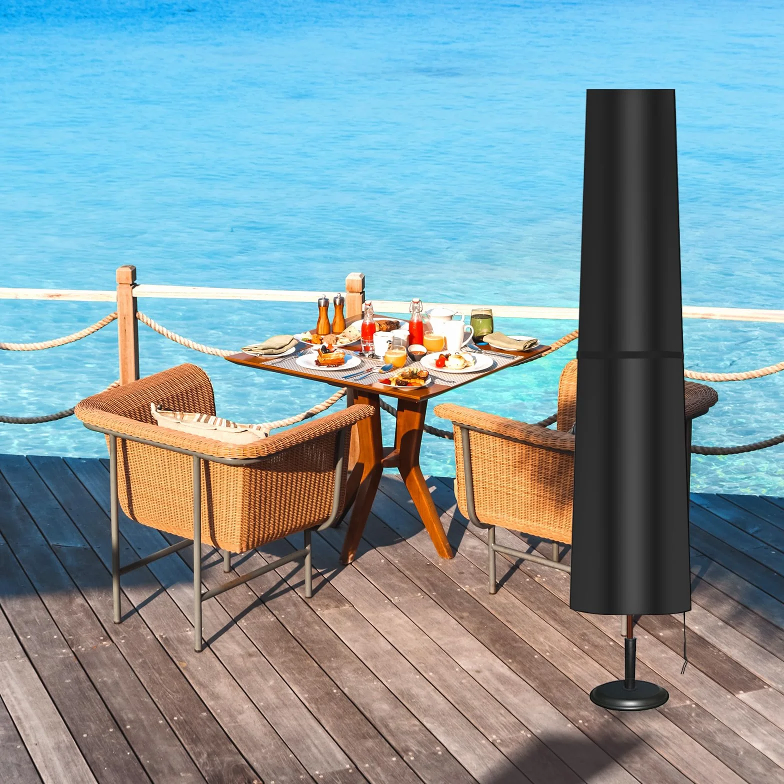 Housse de protection étanche parasol Yoxovo 210D Ø 2/3 m déporté