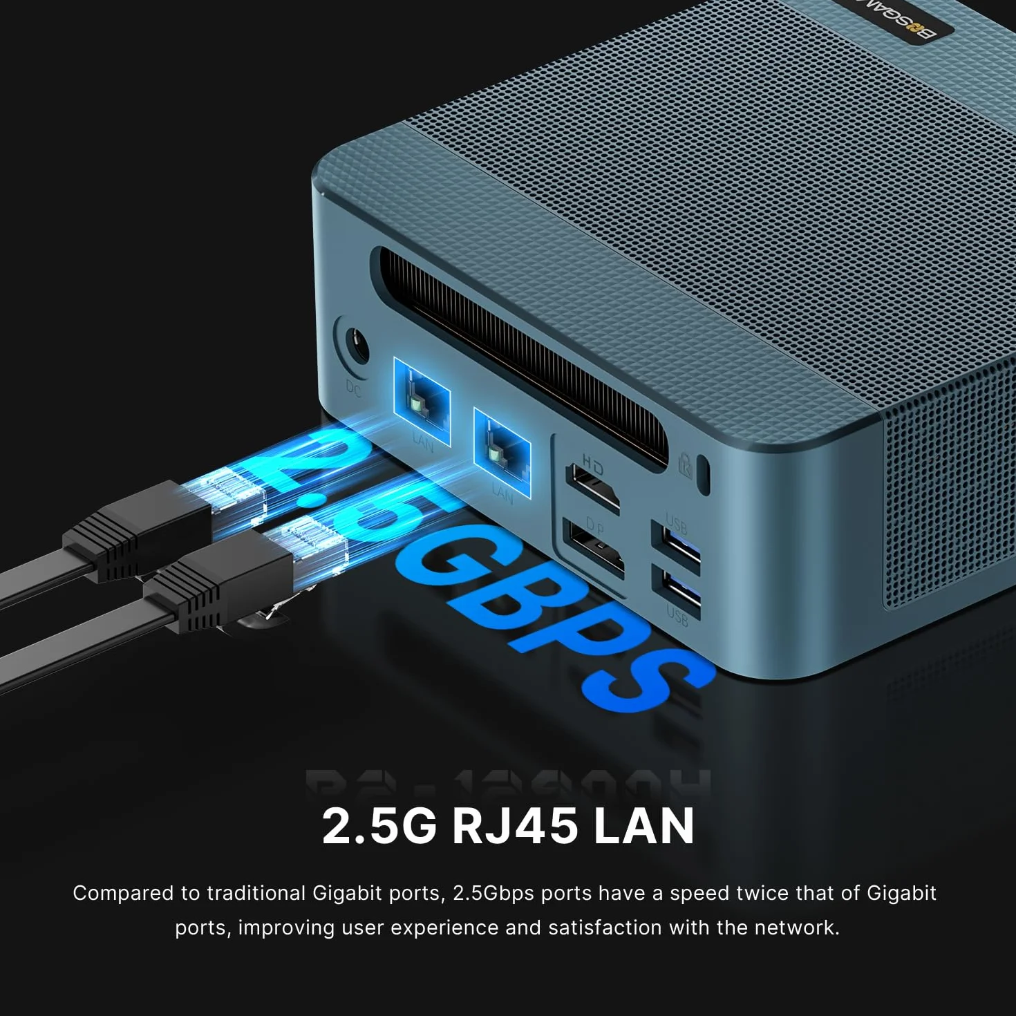 BOSGAME P2 Pro Mini PC Intel Core i9-12900H 5.0GHz Windows 11 Pro 32Go DDR5 1To SSD PCIe 4.0 Bureau