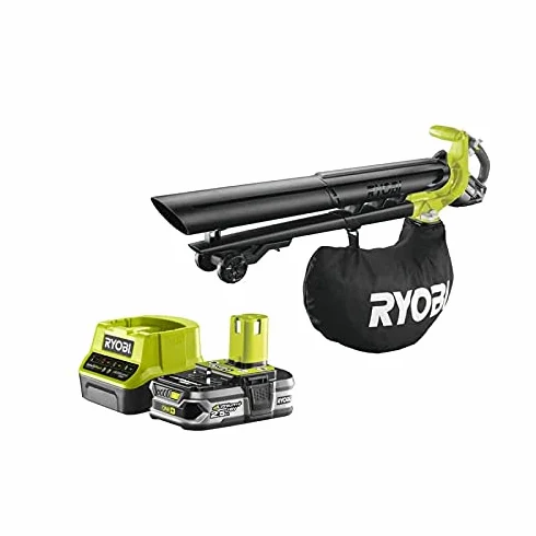 Pack RYOBI Souffleur aspiro-broyeur 18V One+ Brushless OBV18-1 Batterie 2.5Ah - 1 Chargeur Rapide RC18120-125