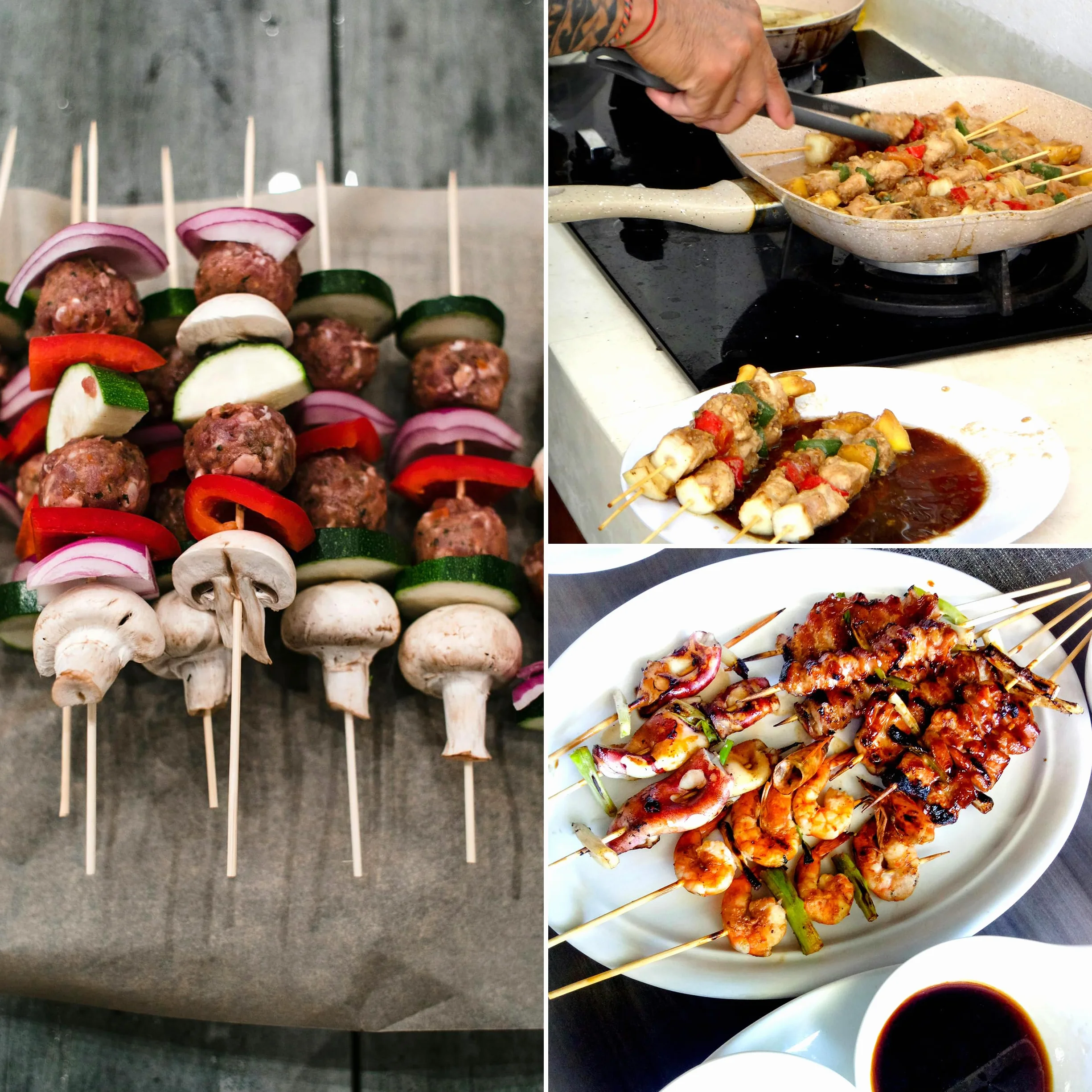 Lot de 100 brochettes en bambou 20 cm pour barbecue