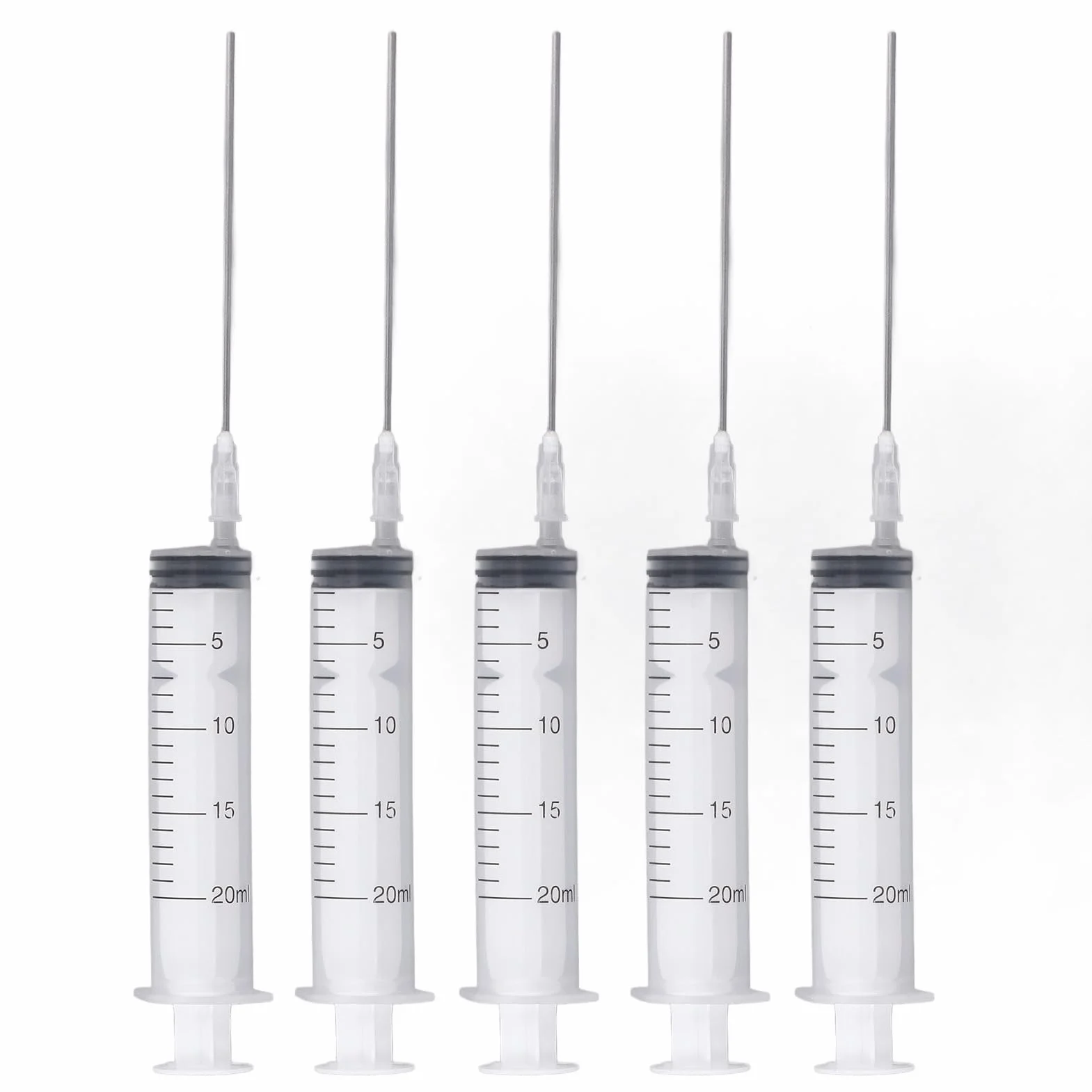 Vikye Imprimantes D'injection D'encre Seringue 20 Ml avec Aiguille Plate 10 Cm pour PP et Acier Inoxydable
