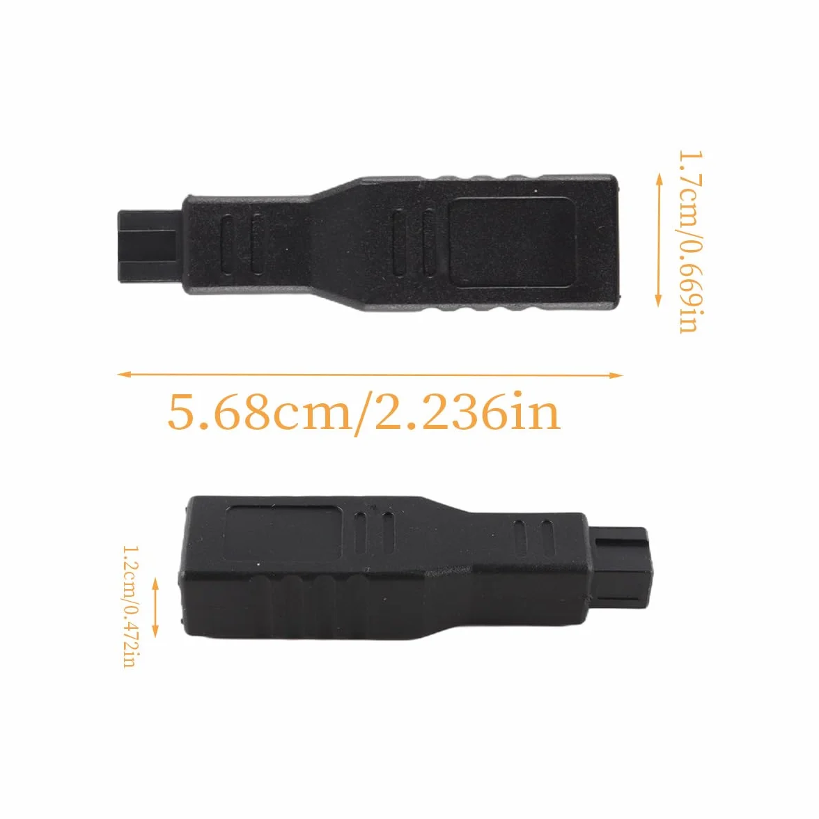 Adaptateur FireWire 400 Vers 800 9 Broches Femelle Vers 6 Broches Mâle FW 800 Mâle IEEE 1394 2 Pièces