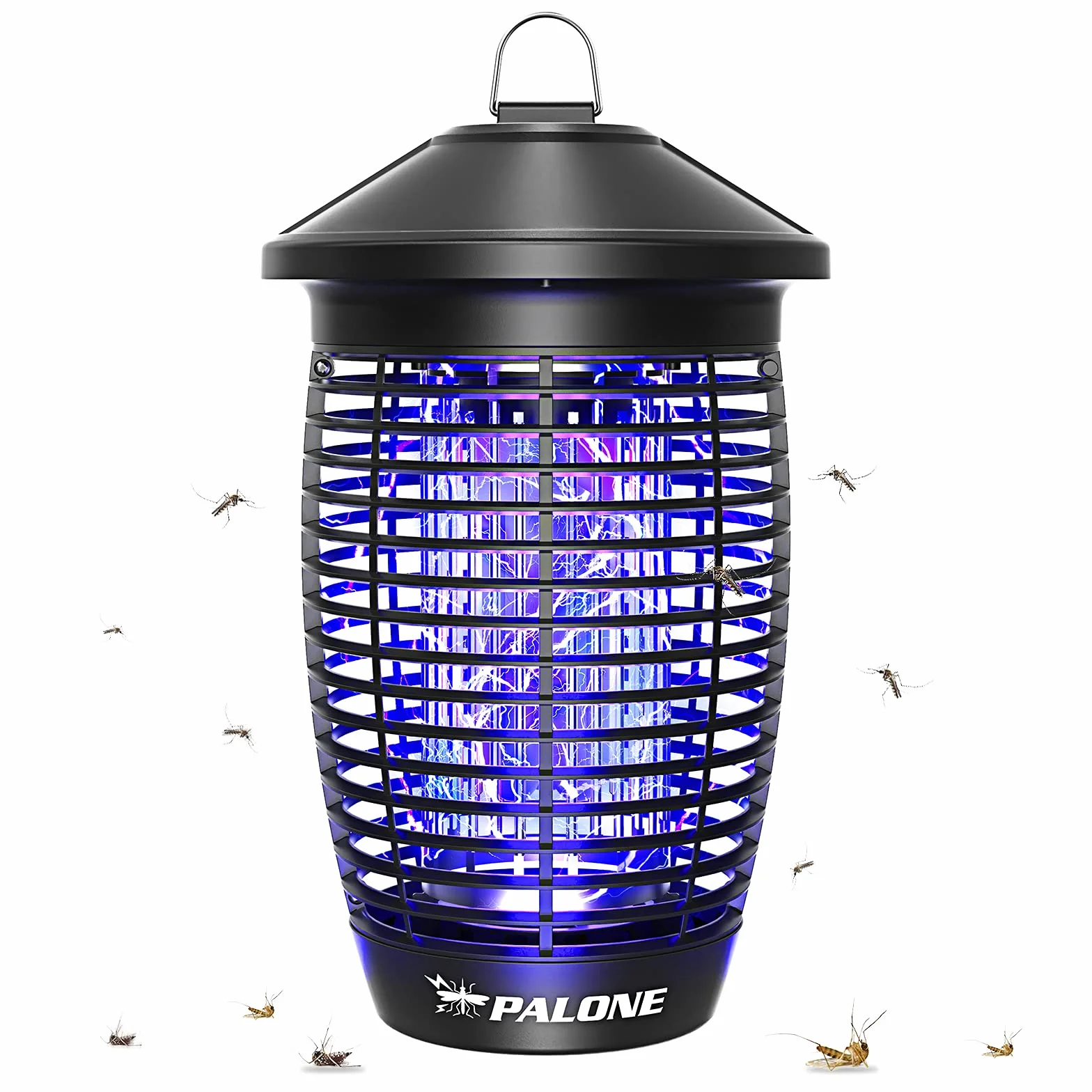 Palone Lampe Anti Moustique 4500V 20W UV Tueur d'Insectes Électrique Portée 100m² Intérieur Extérieur