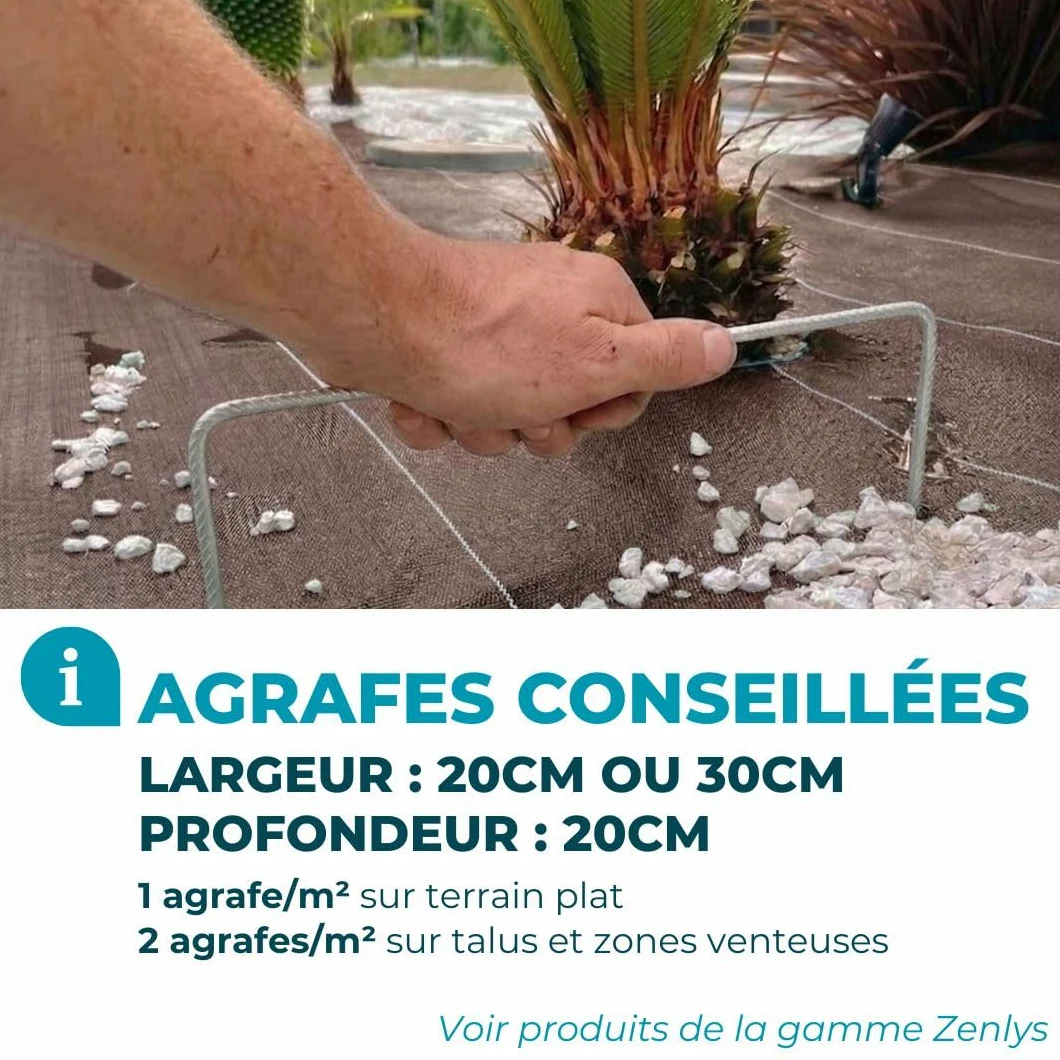 130g/m2 Toile Bache de paillage Marron tissée Anti-Mauvaises Herbes Largeur 5,15m Longueur 15m