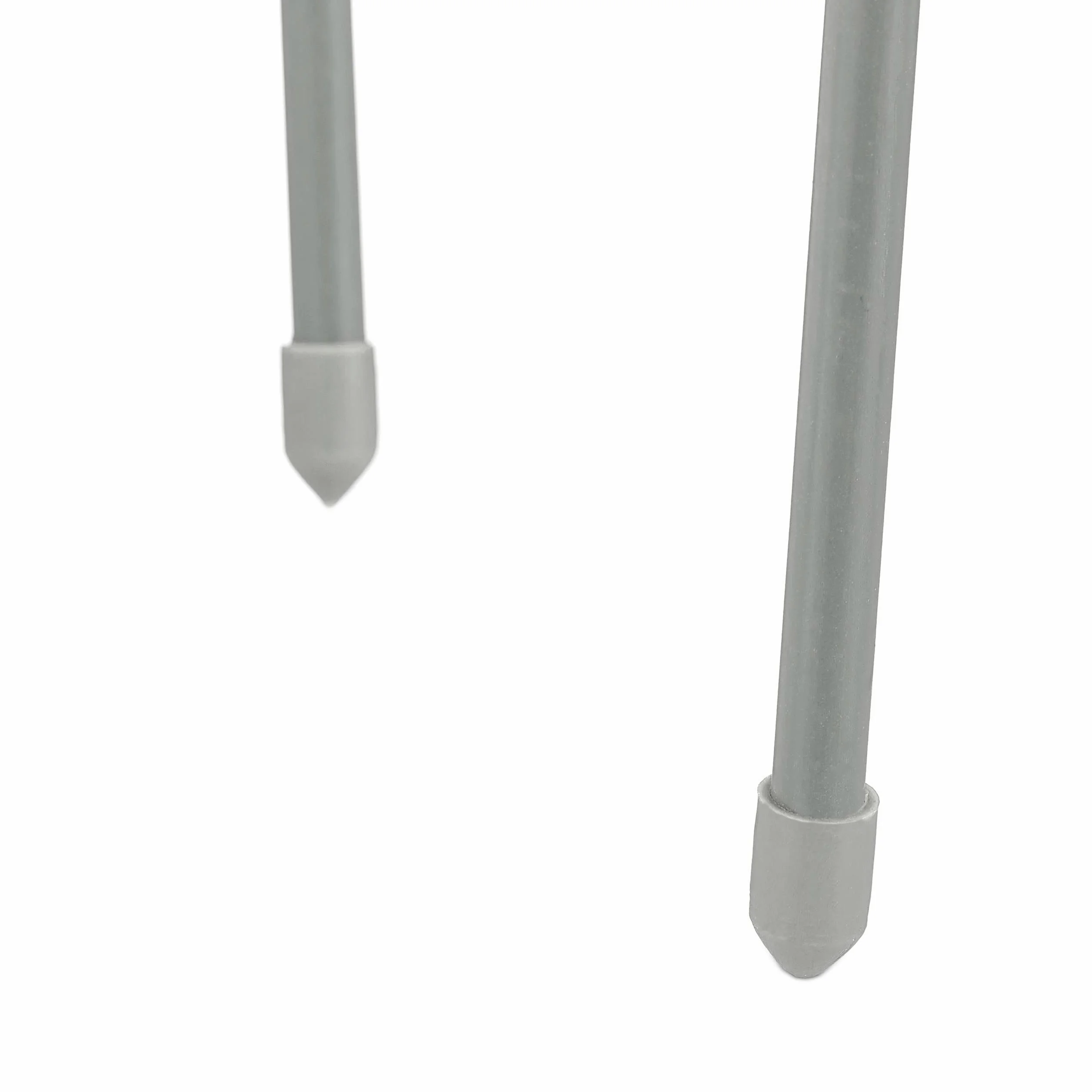 Relaxdays Tuteur à tomates en Lot de 6, métal et Plastique, Hauteur : 76 cm, 3 Anneaux réglables, pour Plantes, Gris