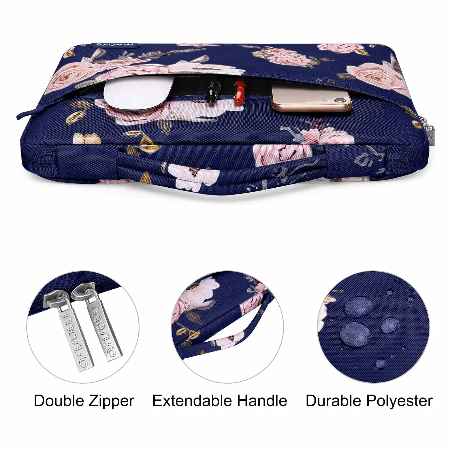 MOSISO Coque MacBook Air 13 Pouces 2022-2018 A2337 M1 A2179 A1932 Plastique Rigide Bleu